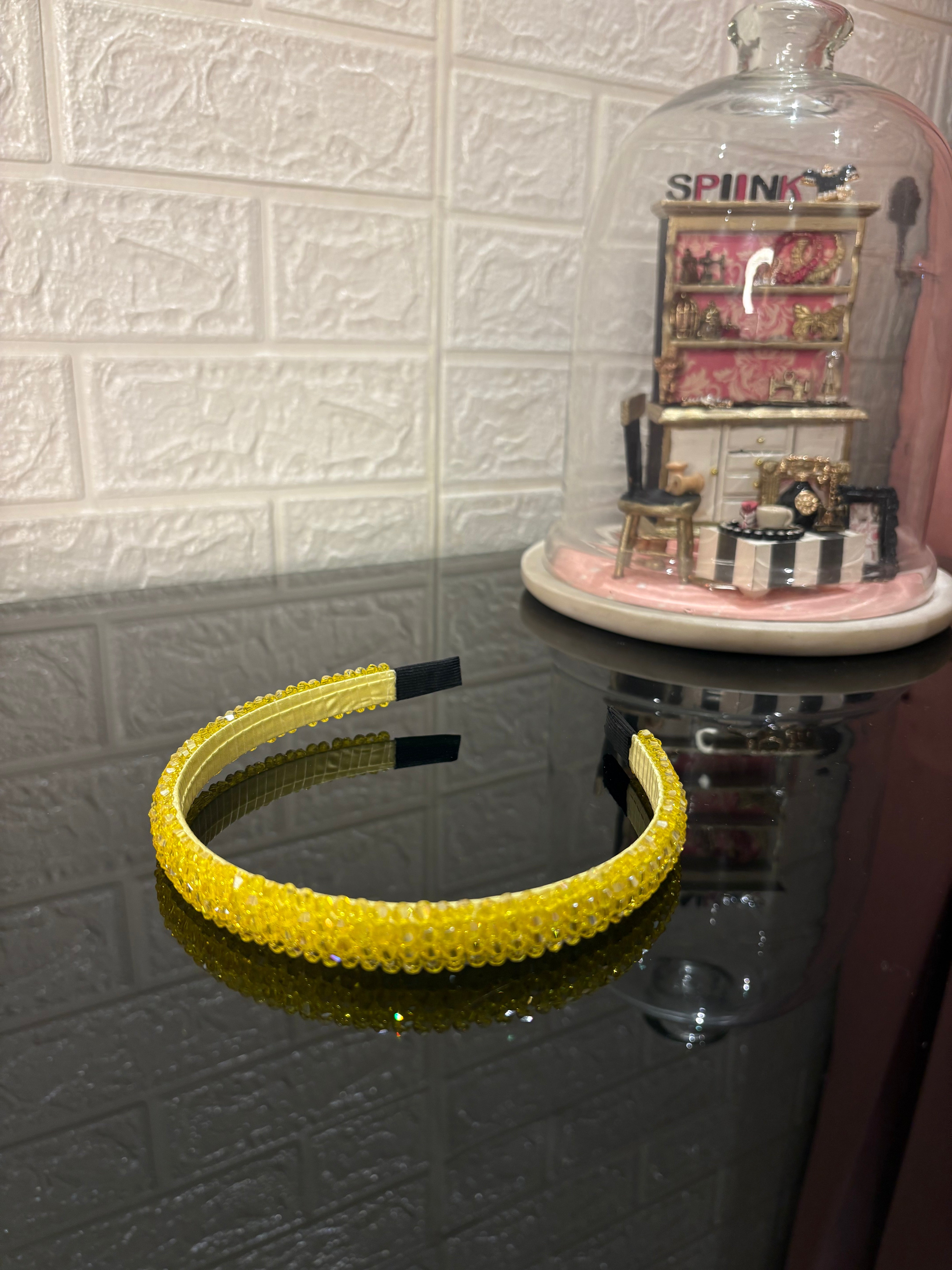 Yellow Beaded Hairband