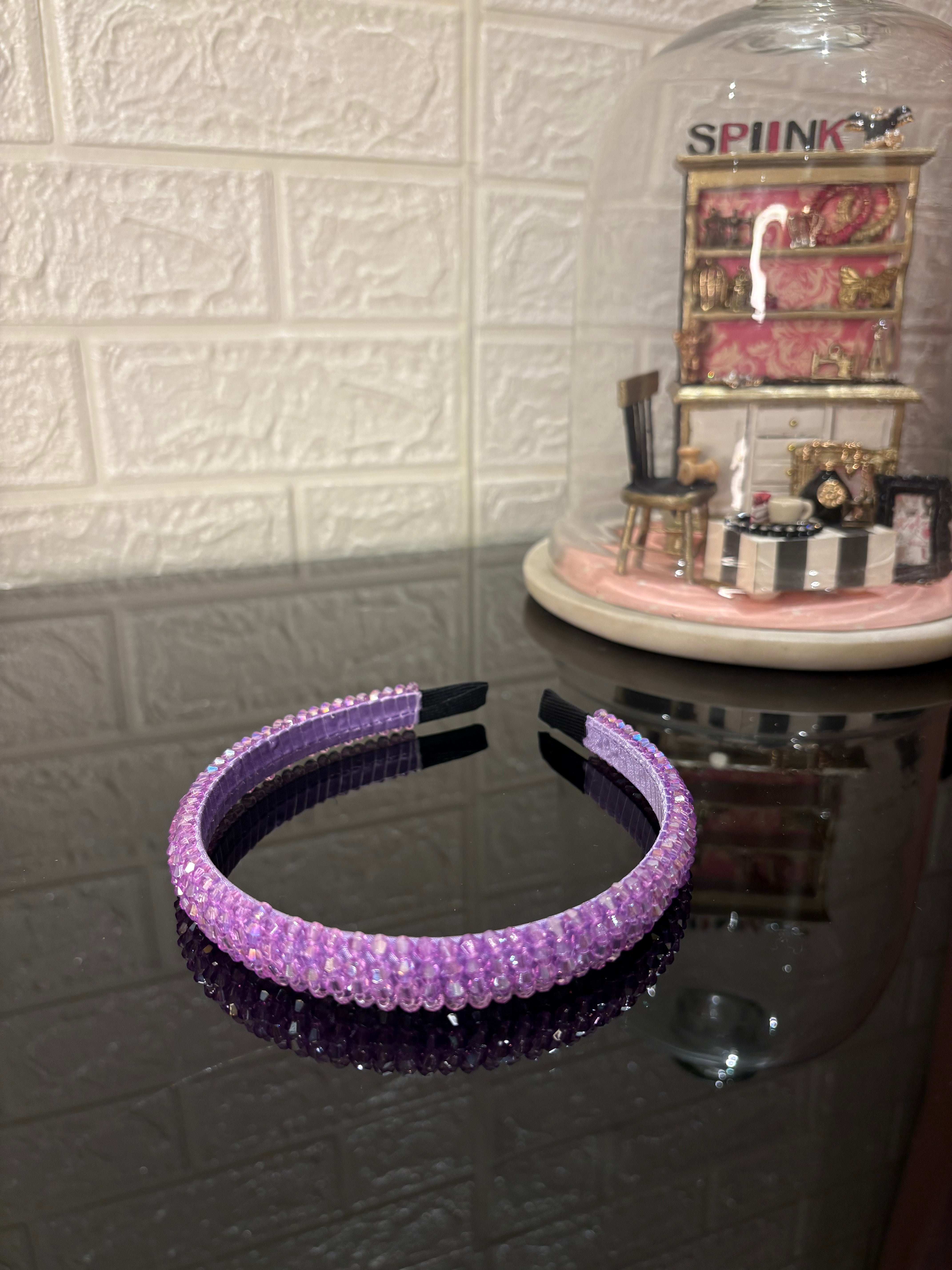 Purple Beaded Hairband
