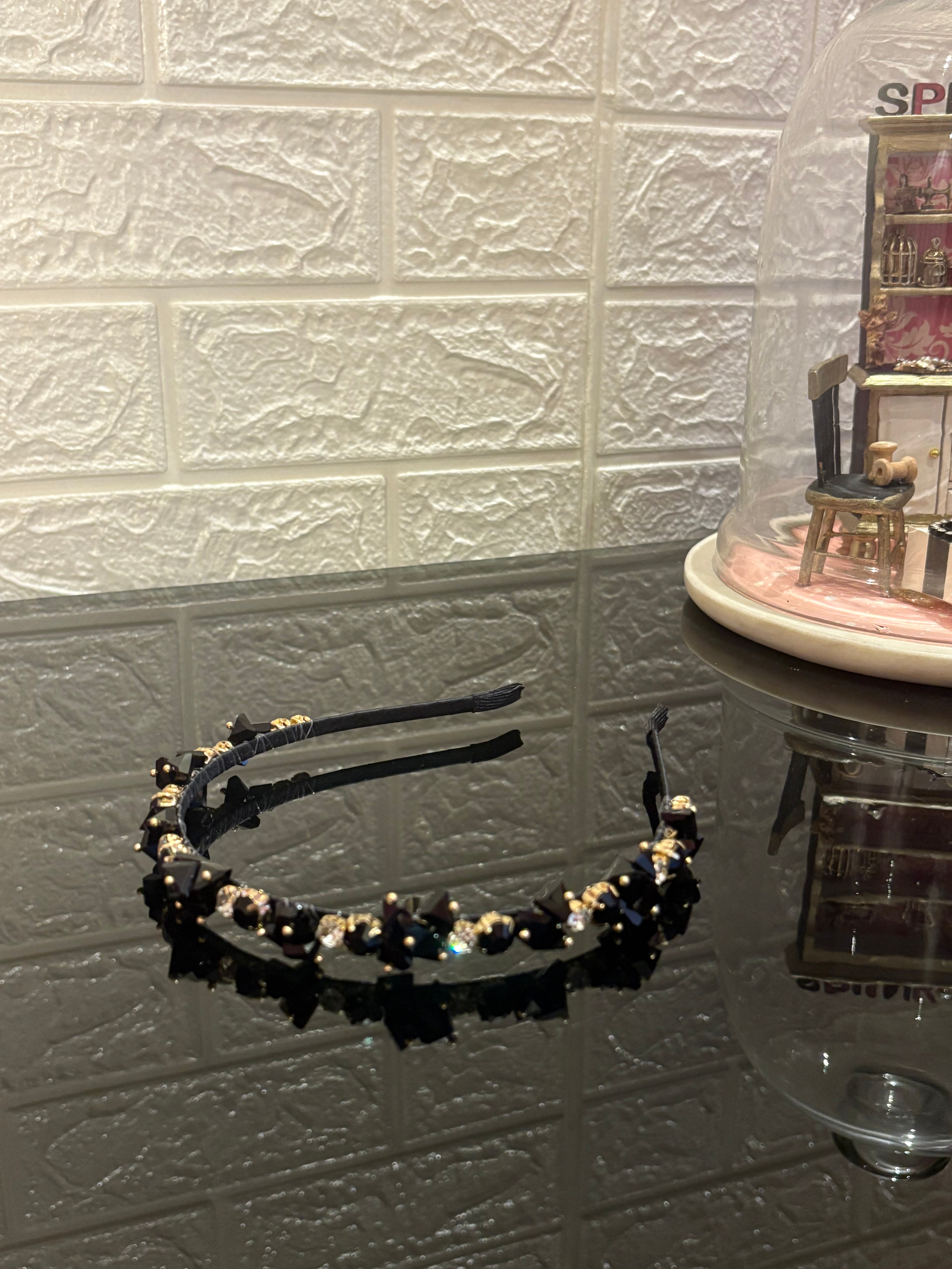 Black Crystal Hairband
