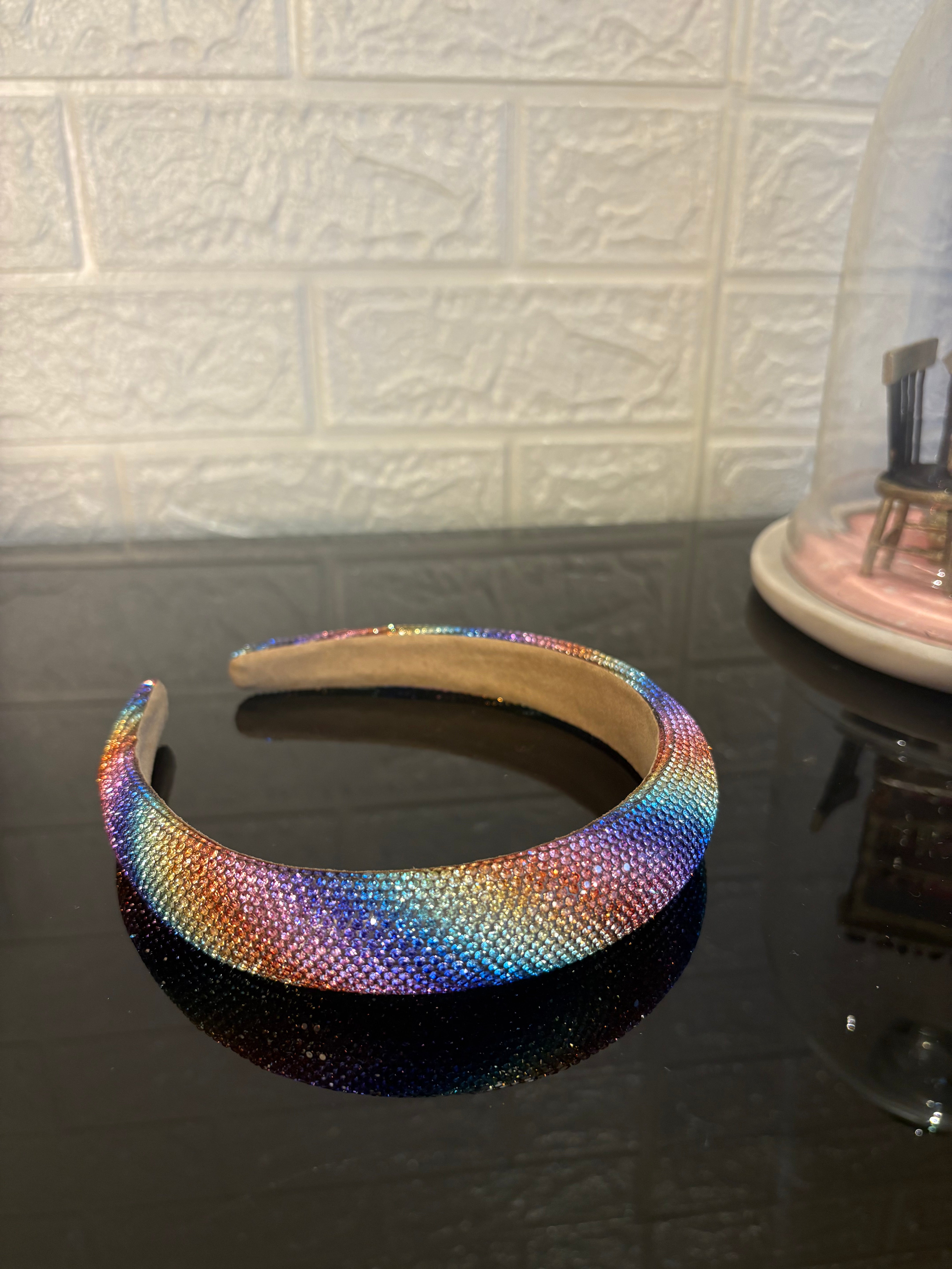 Crystelle Rainbow Rhinestone Hairband