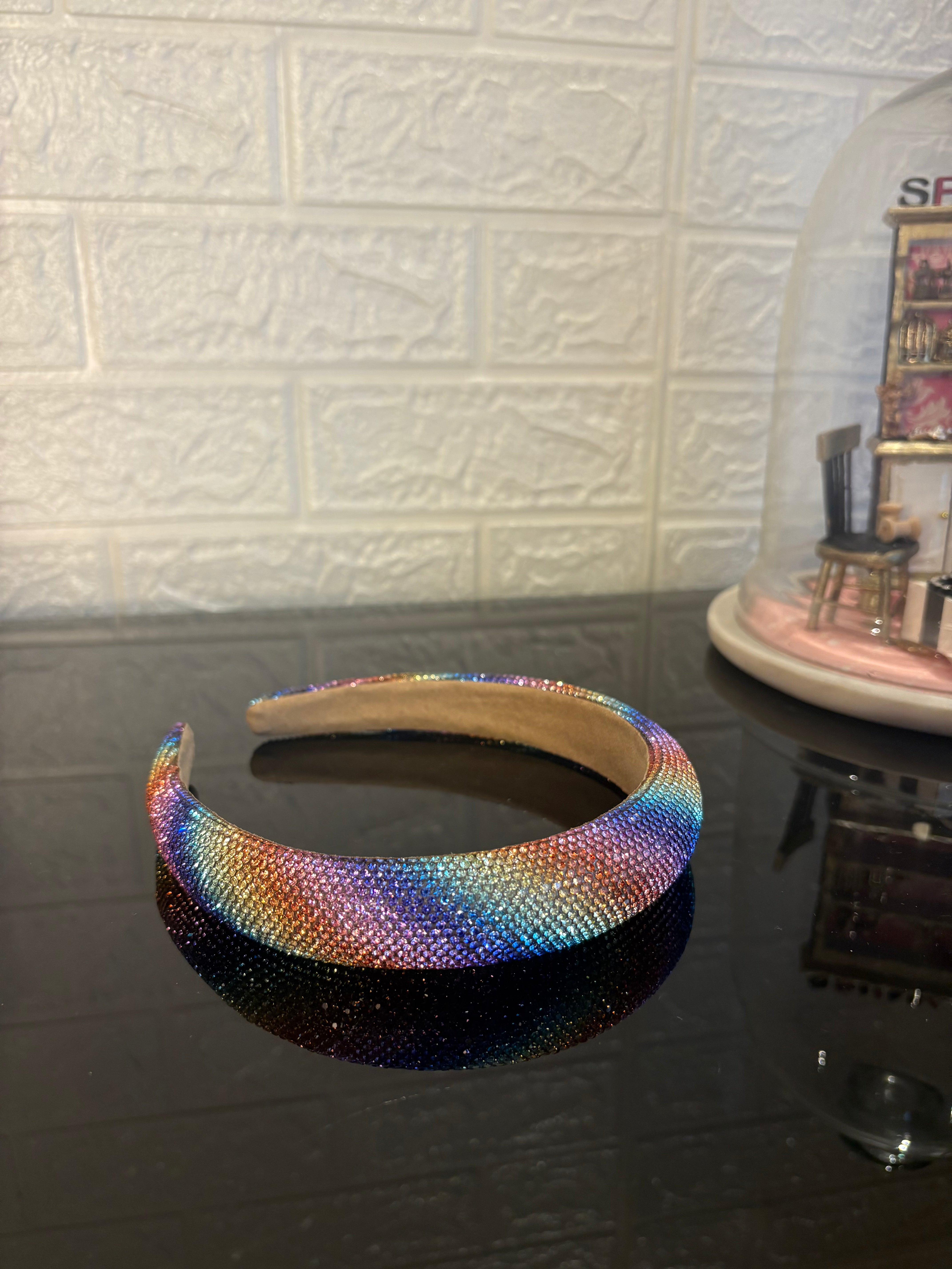 Crystelle Rainbow Rhinestone Hairband