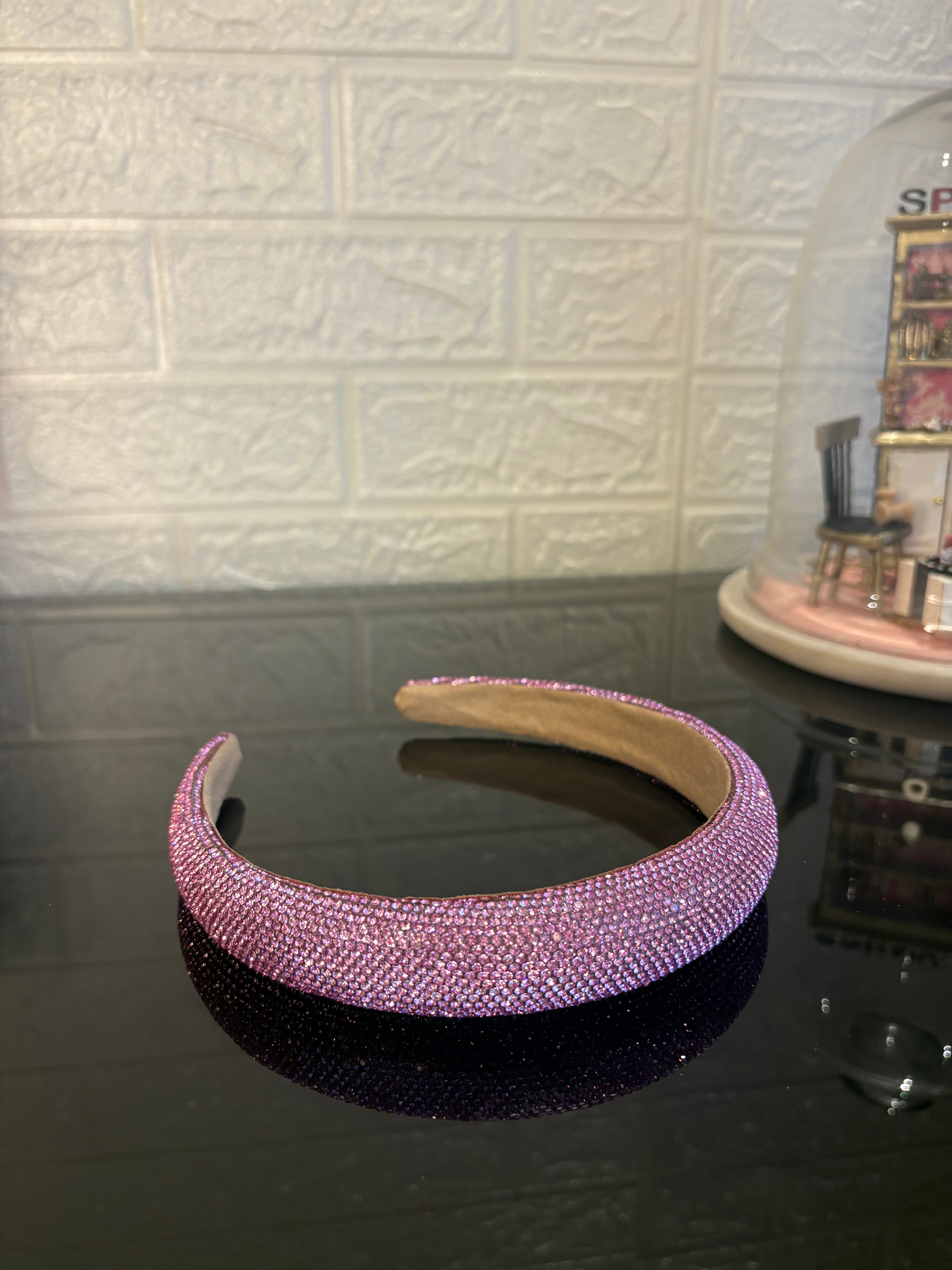 Crystelle Light Pink Rhinestone Hairband