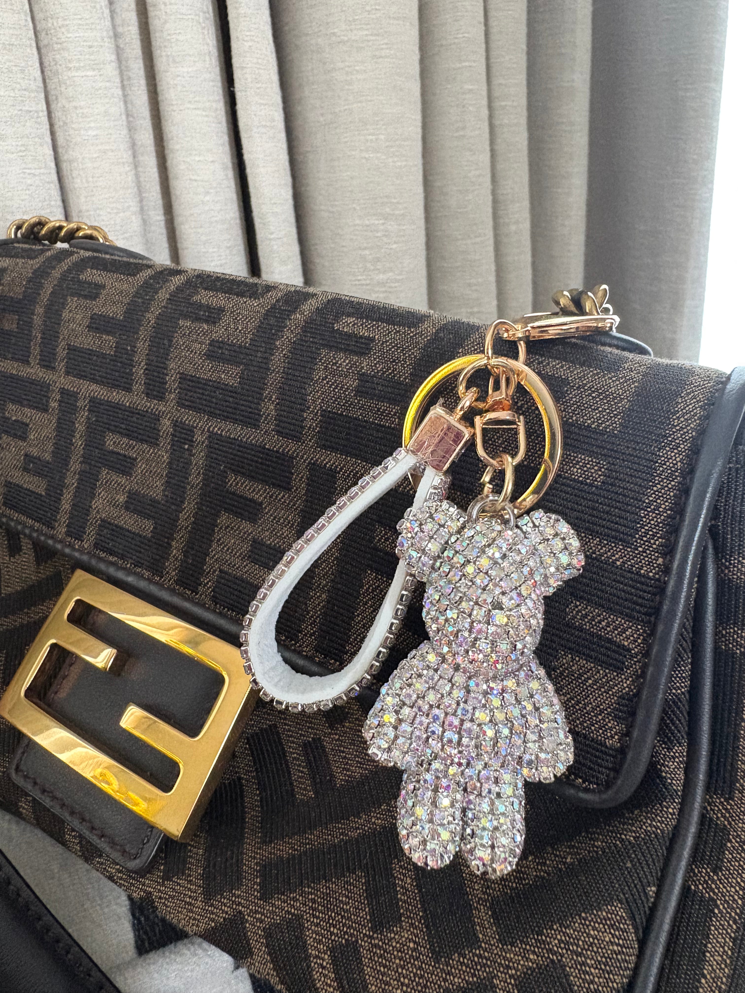 Silver Blingy Bear Charm