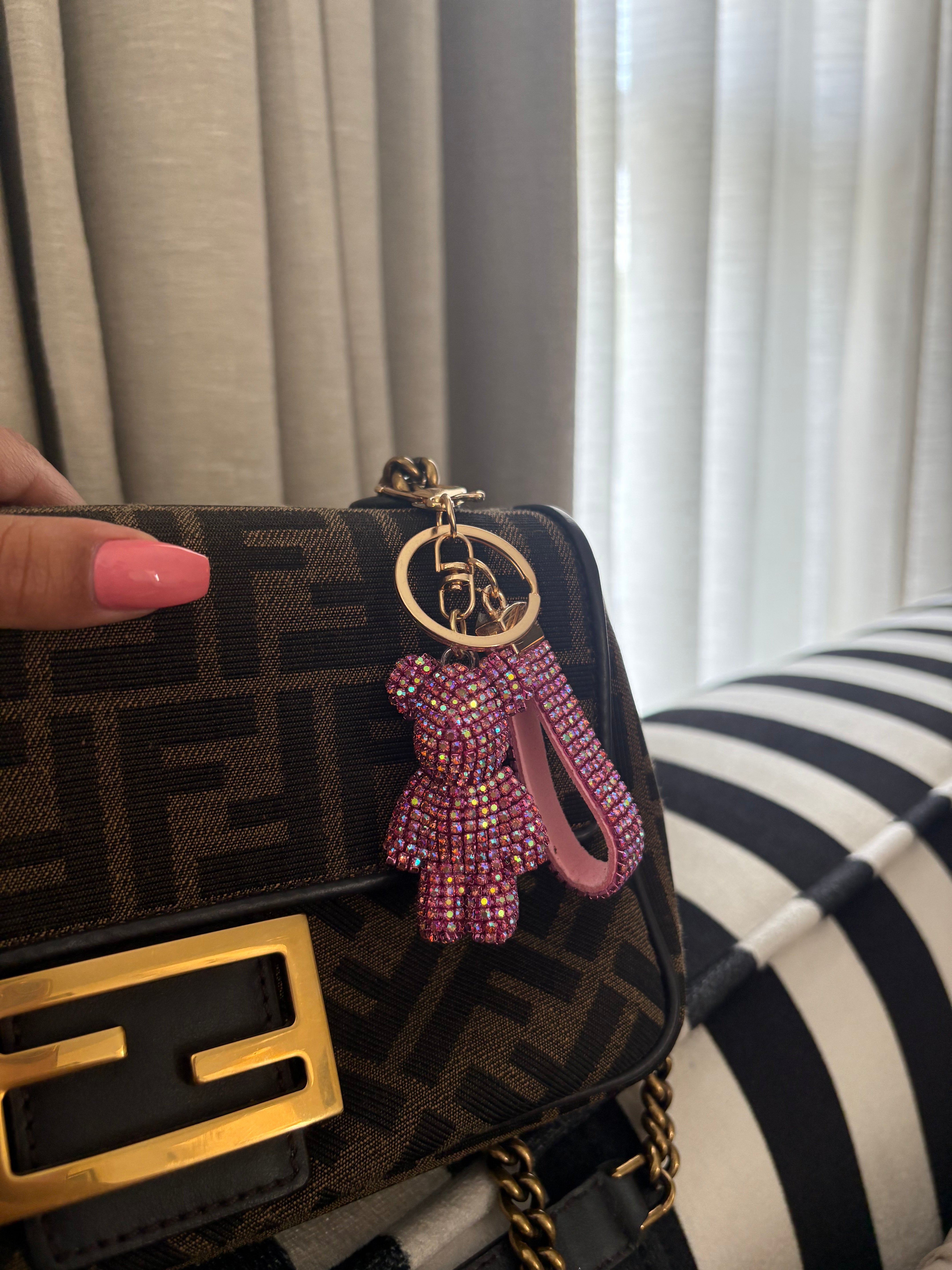 Pink Blingy Bear Charm