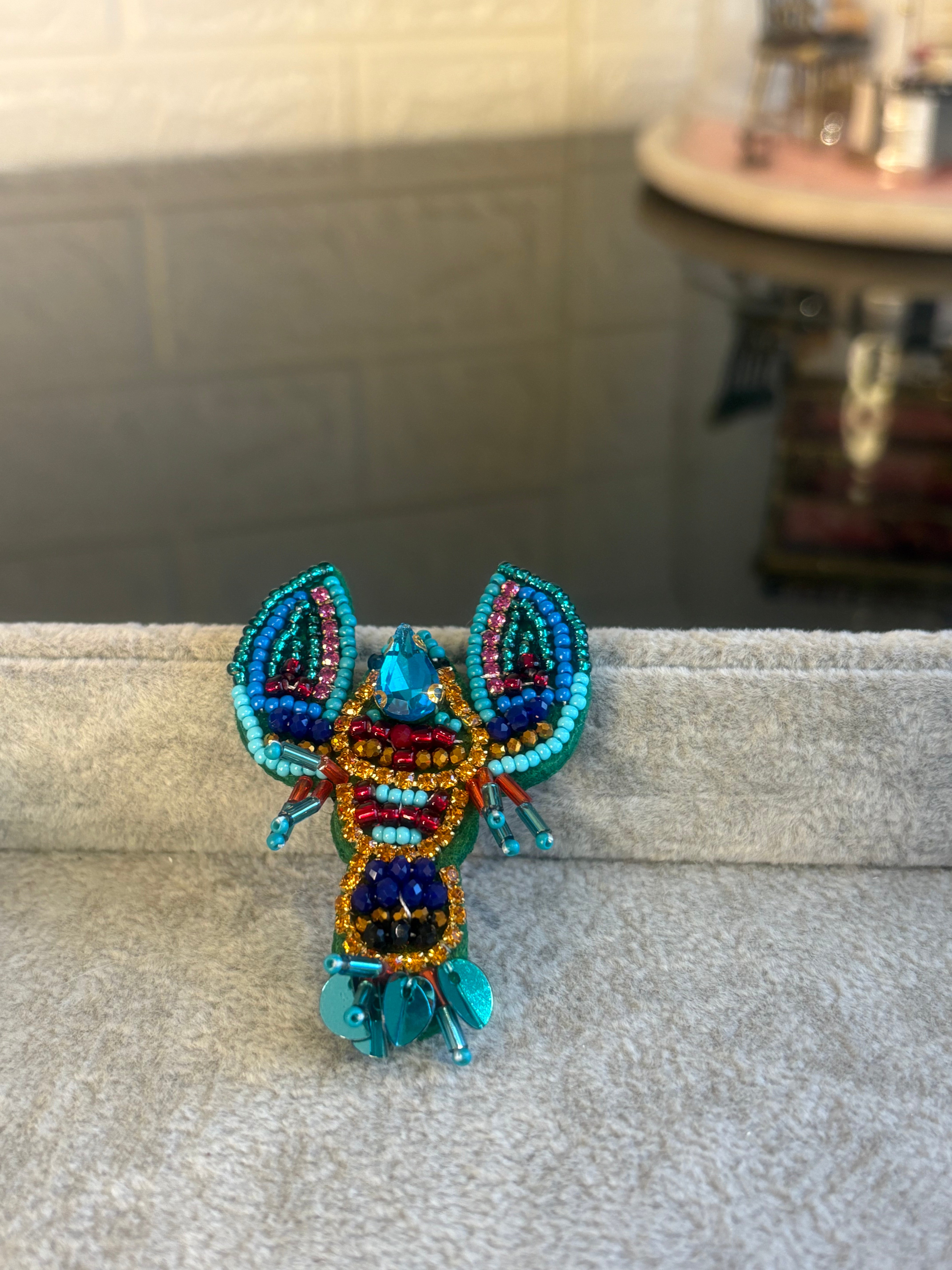 Blue  Lob-star Brooch