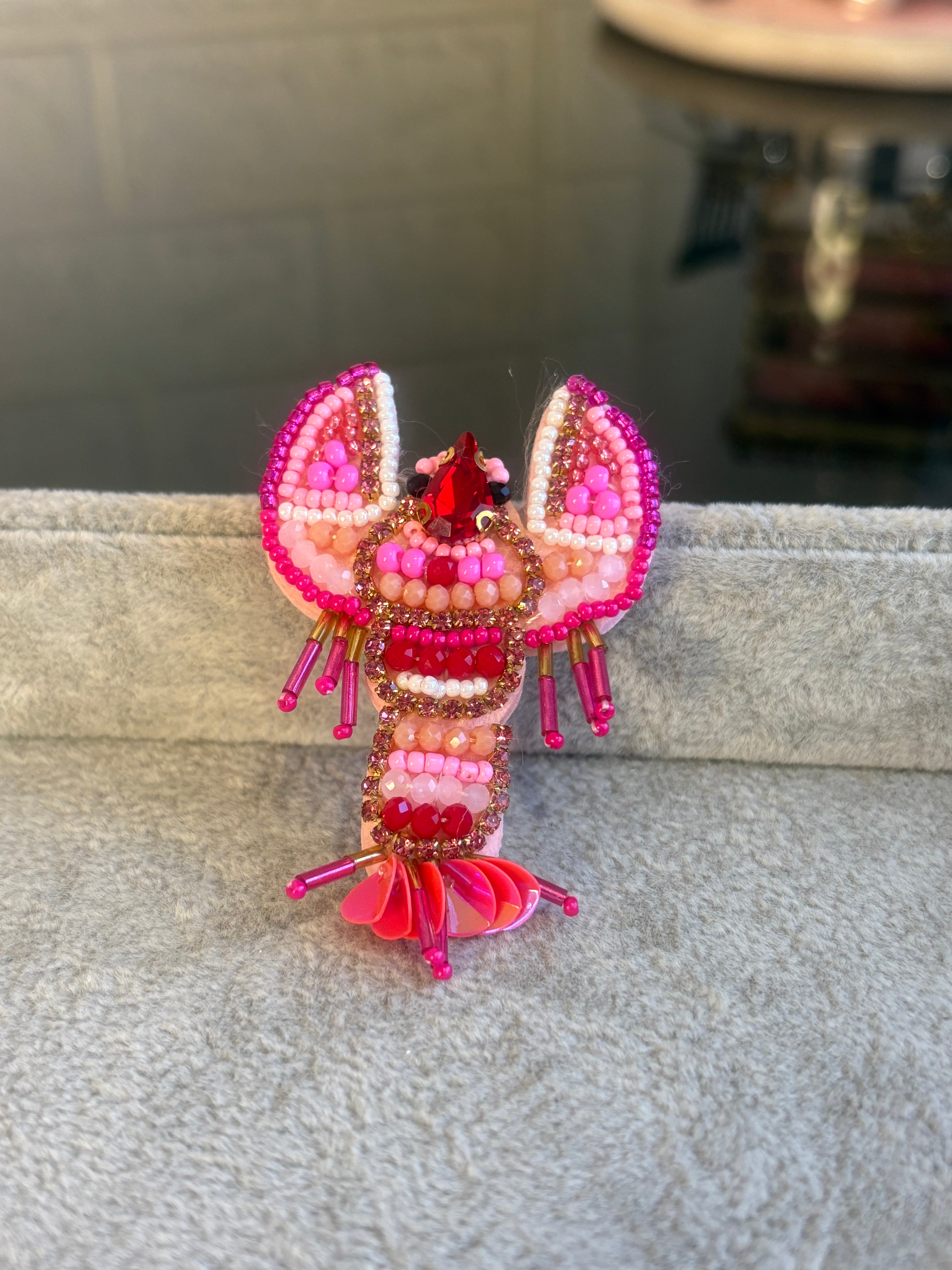 Pink Lob-star Brooch