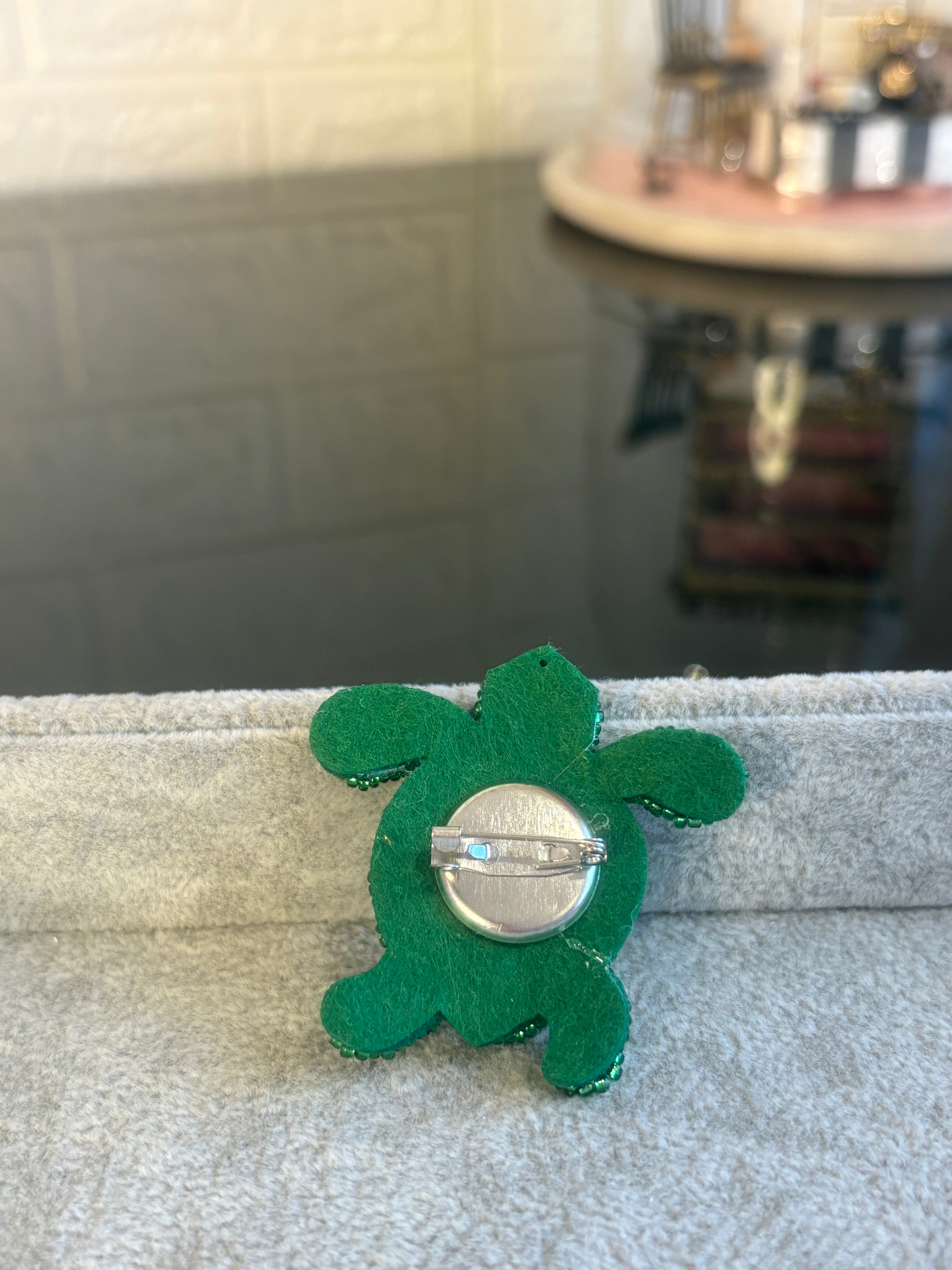 Slow & Slay Turtle Brooch