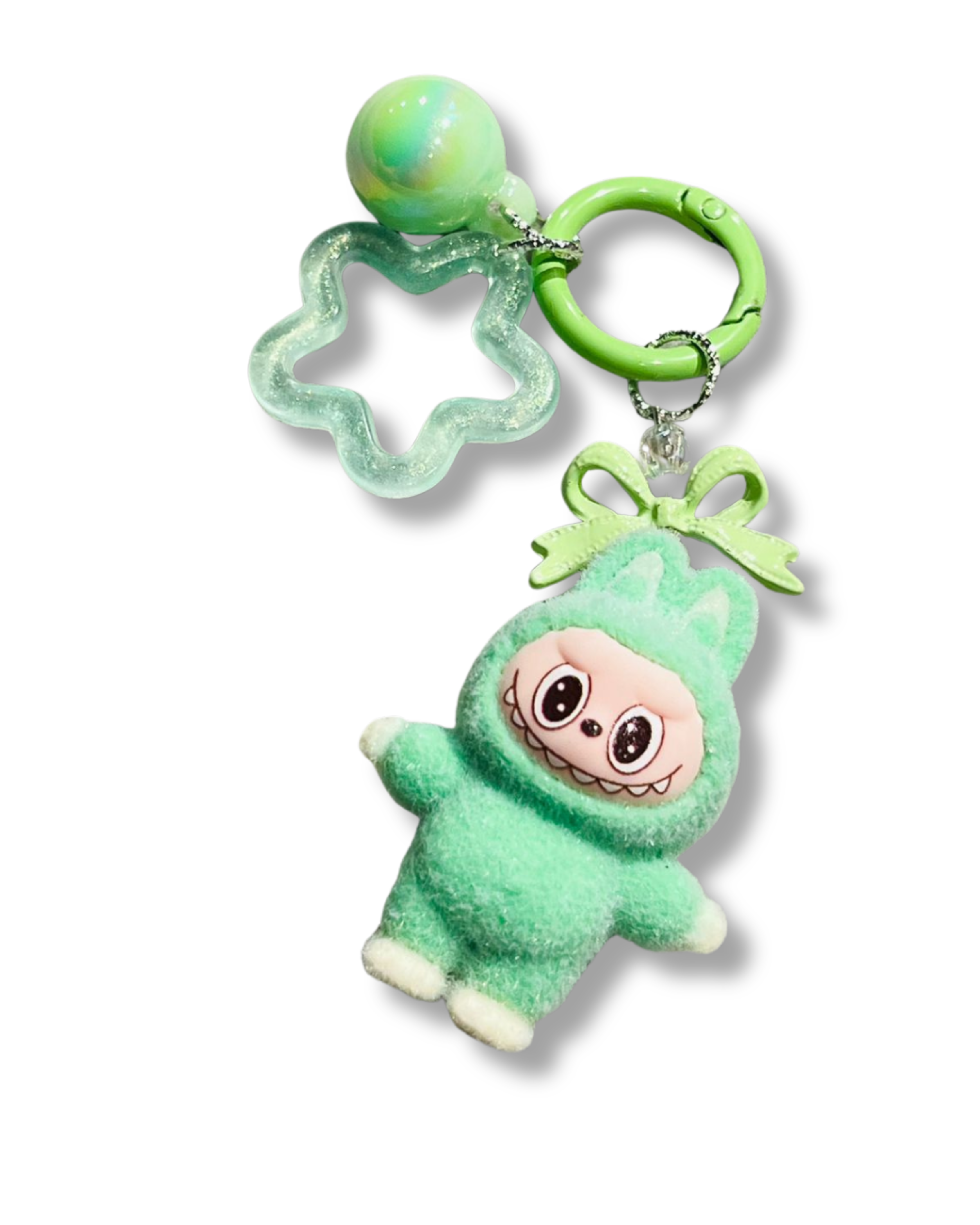 Fluffino Mint Green Labubu Bag Charm