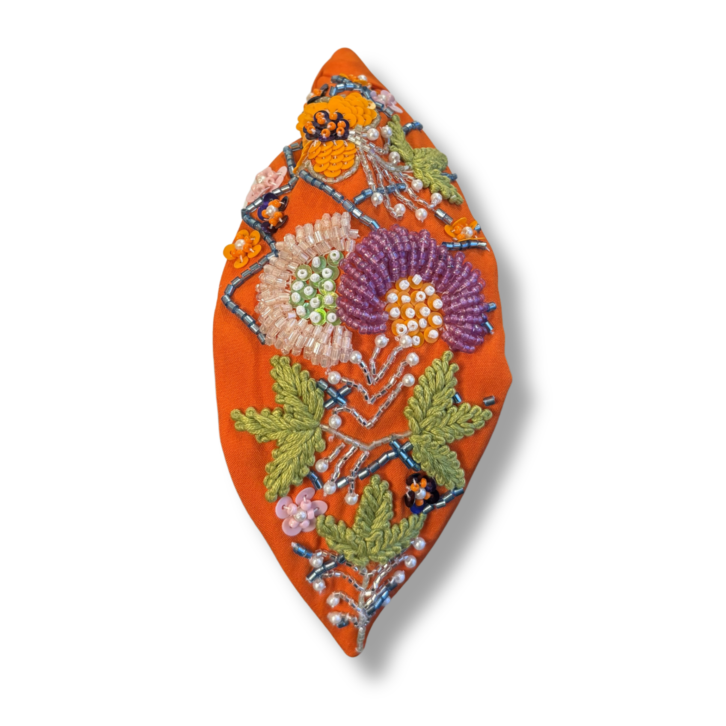 Orange Garden Glory Turban Hairband