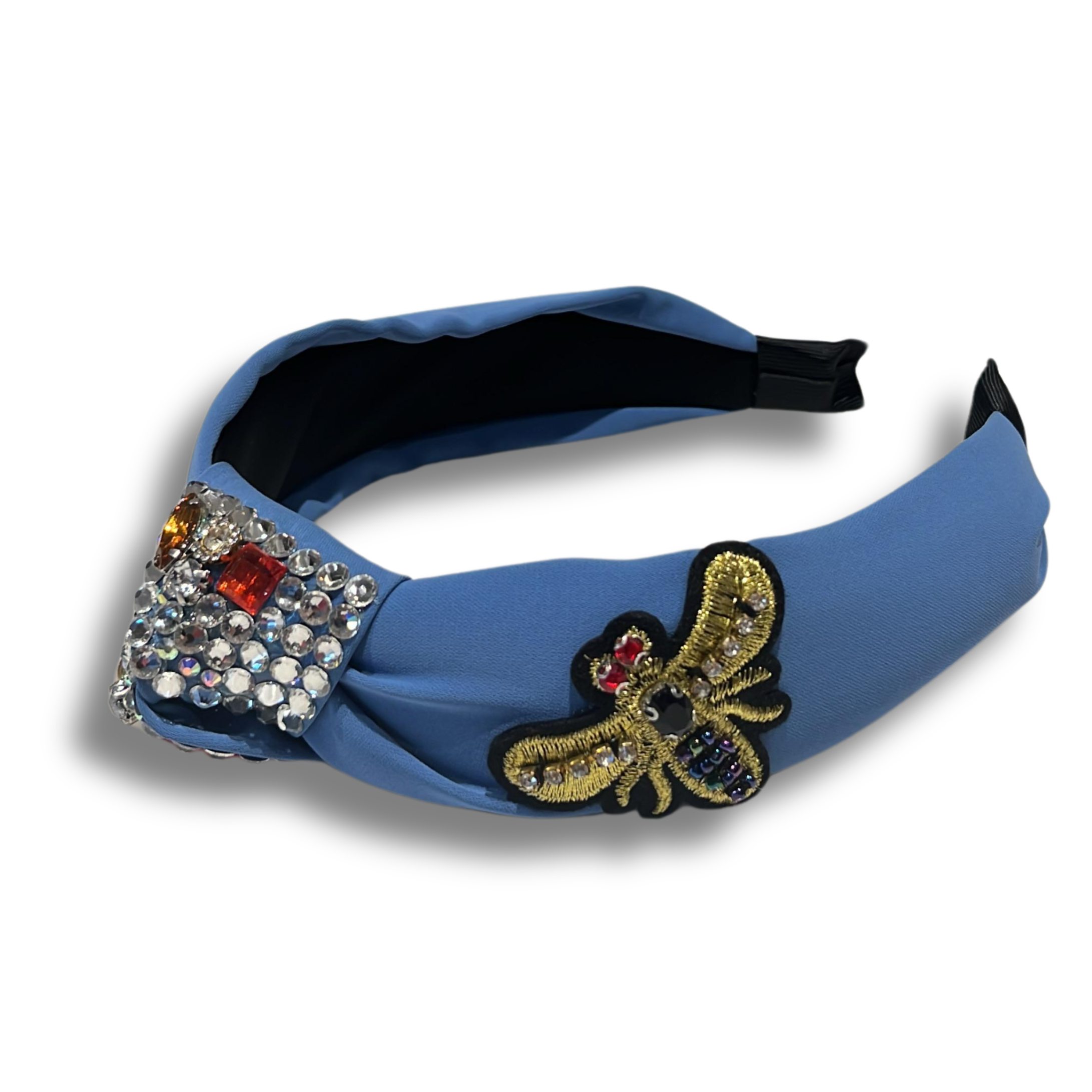 Queen Bee Charm Cobalt Blue Turban Hairband