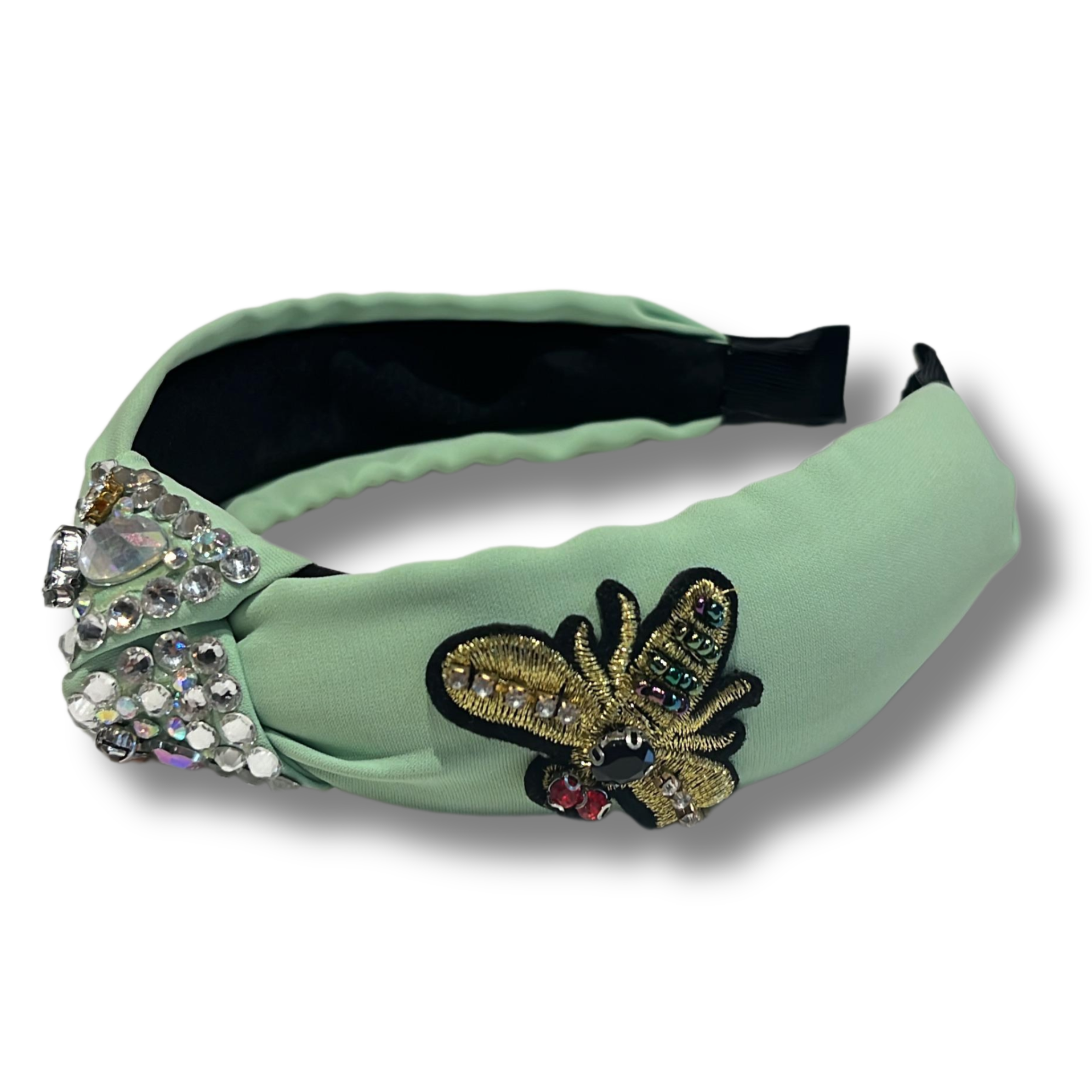 Queen Bee Charm Sage Green Turban Hairband