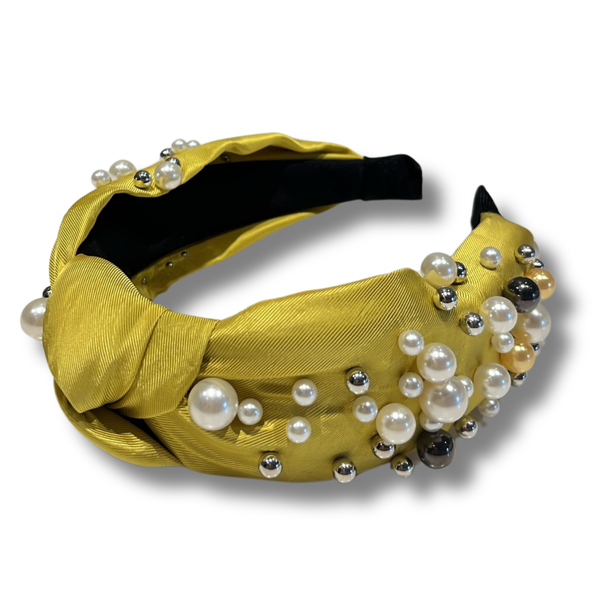 Gleam and Grace Golden Yellow Turban Hairband