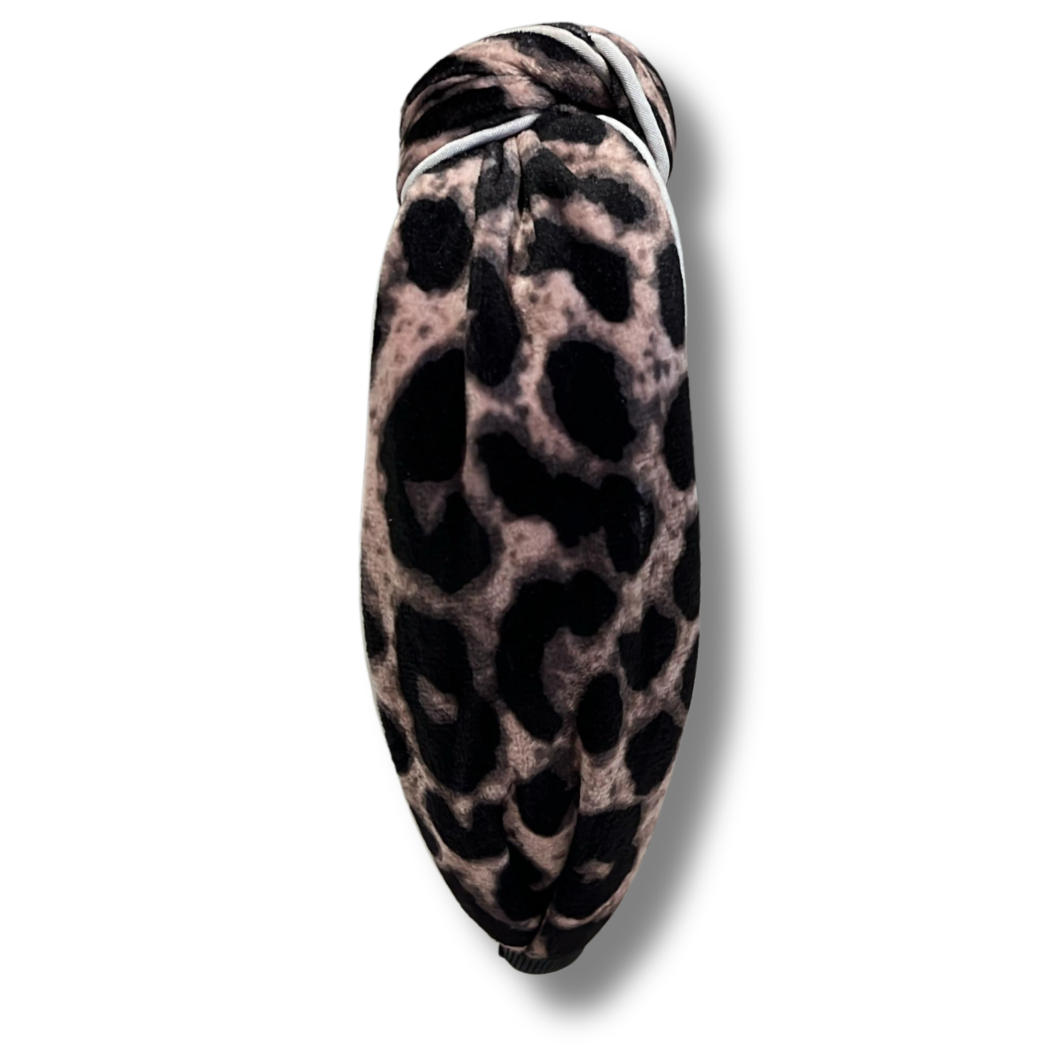 Rose Leopard Soft Velvet Turban Hairband