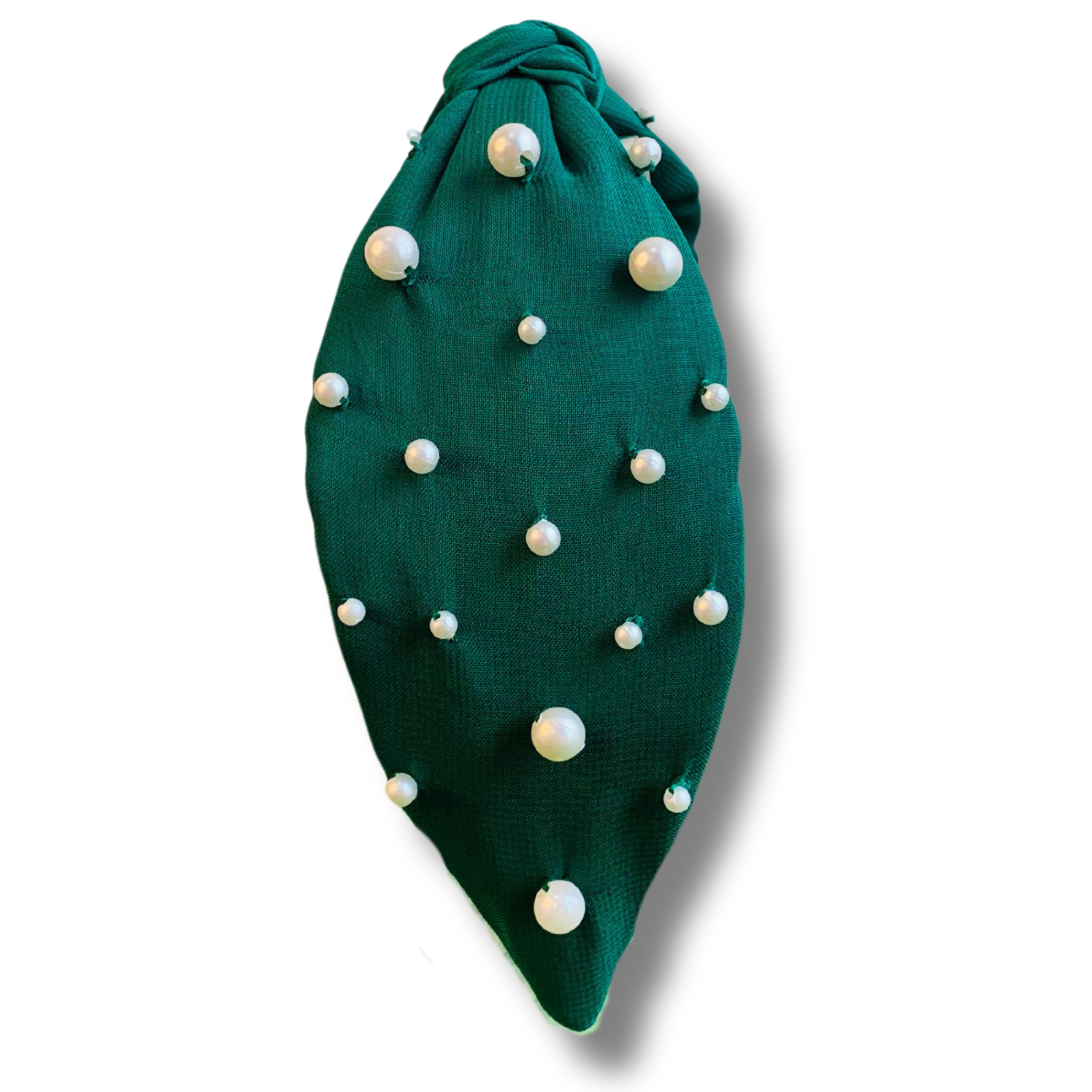 Dark green Pearl Gleam Turban Hairband