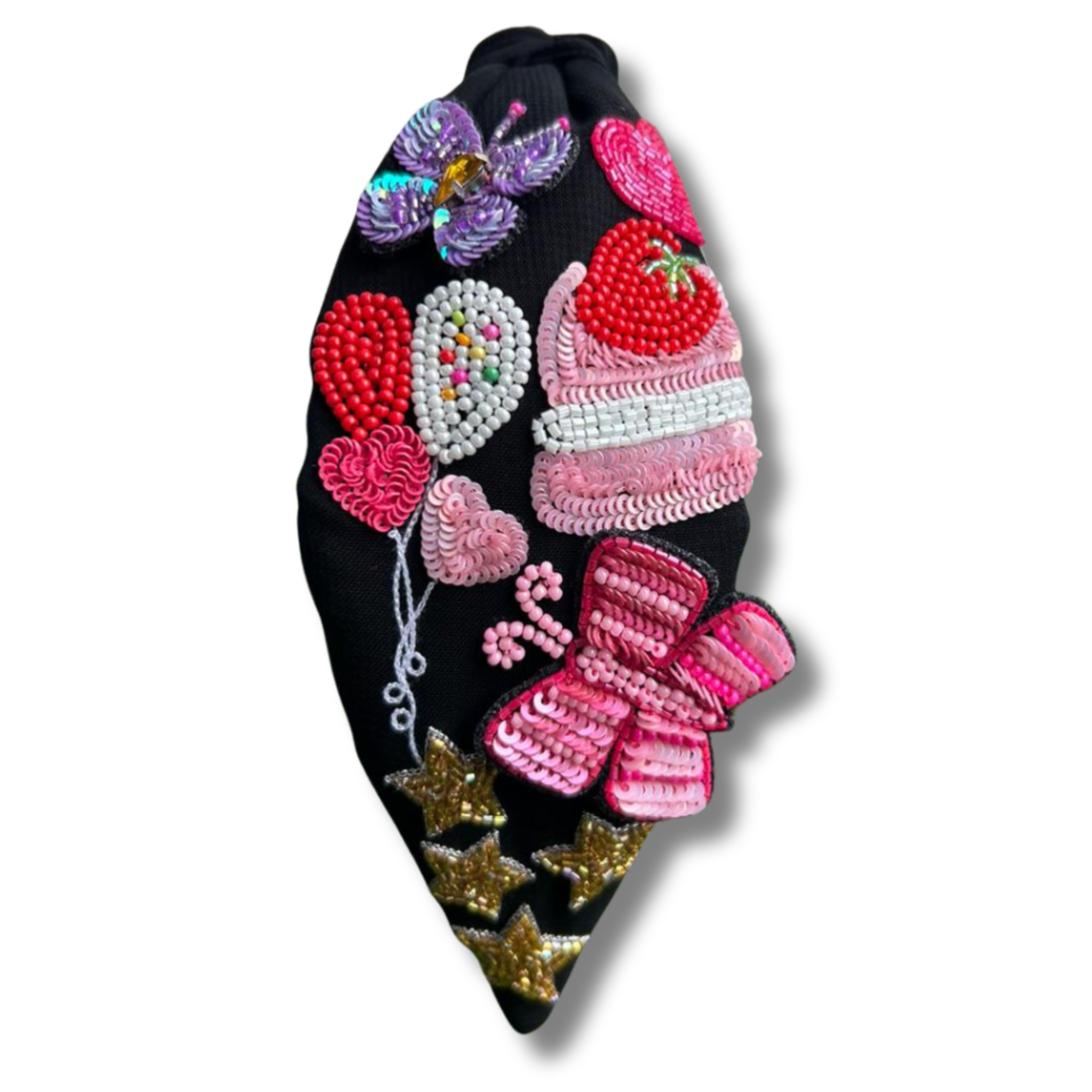 Butterfly Dream Catcher Black Turban Hairband