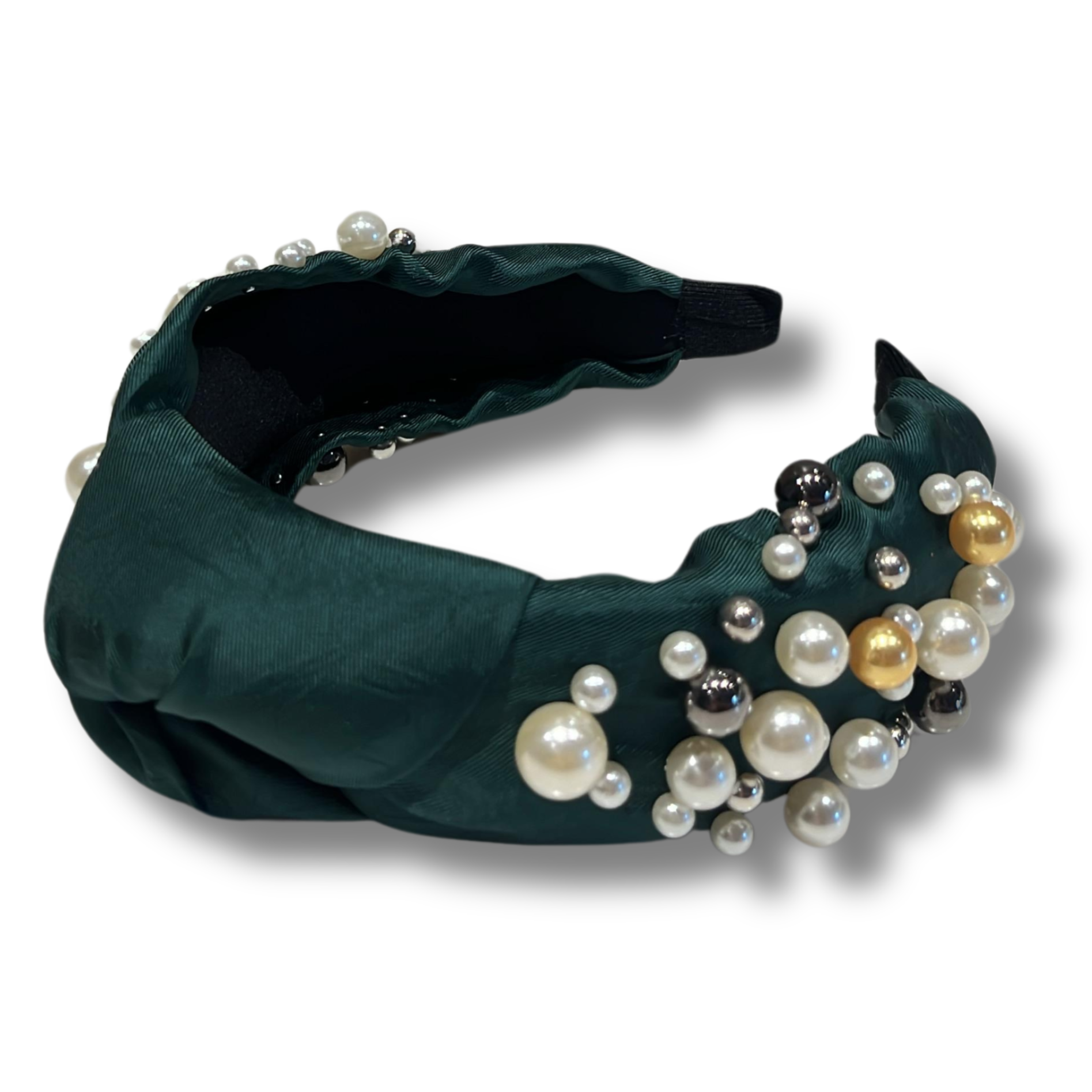 Gleam And Grace Emerald Green Turban Hairband