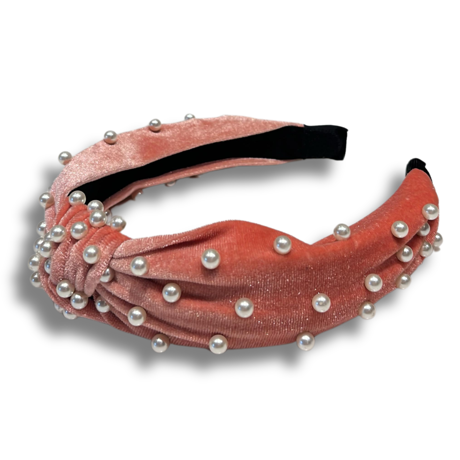 Velvet Pearl Dream Coral Turban Hairband