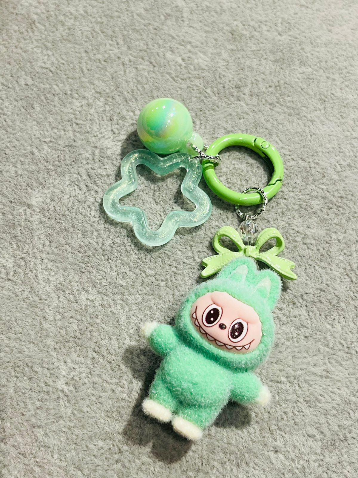 Fluffino Mint Green Labubu Bag Charm
