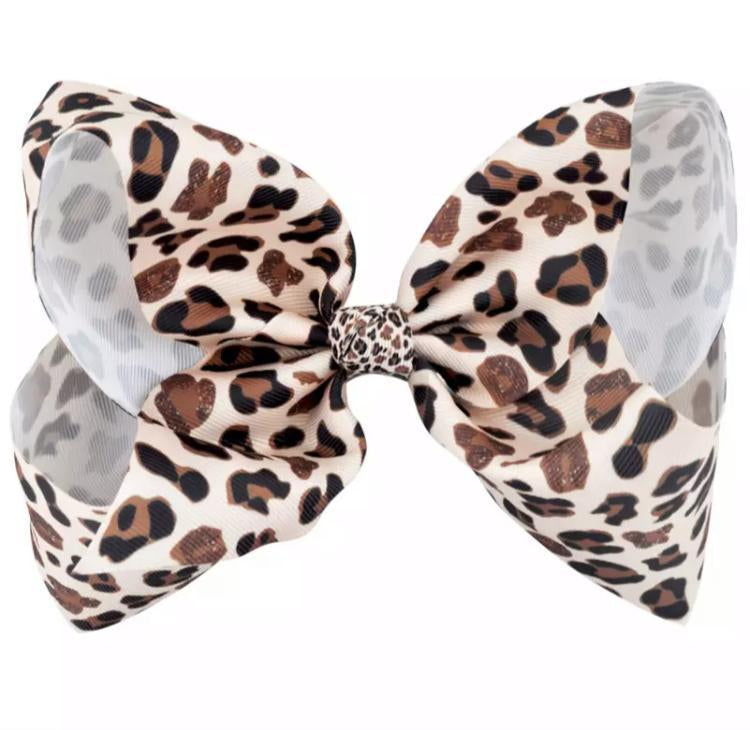 Leopard Print Hair Bow