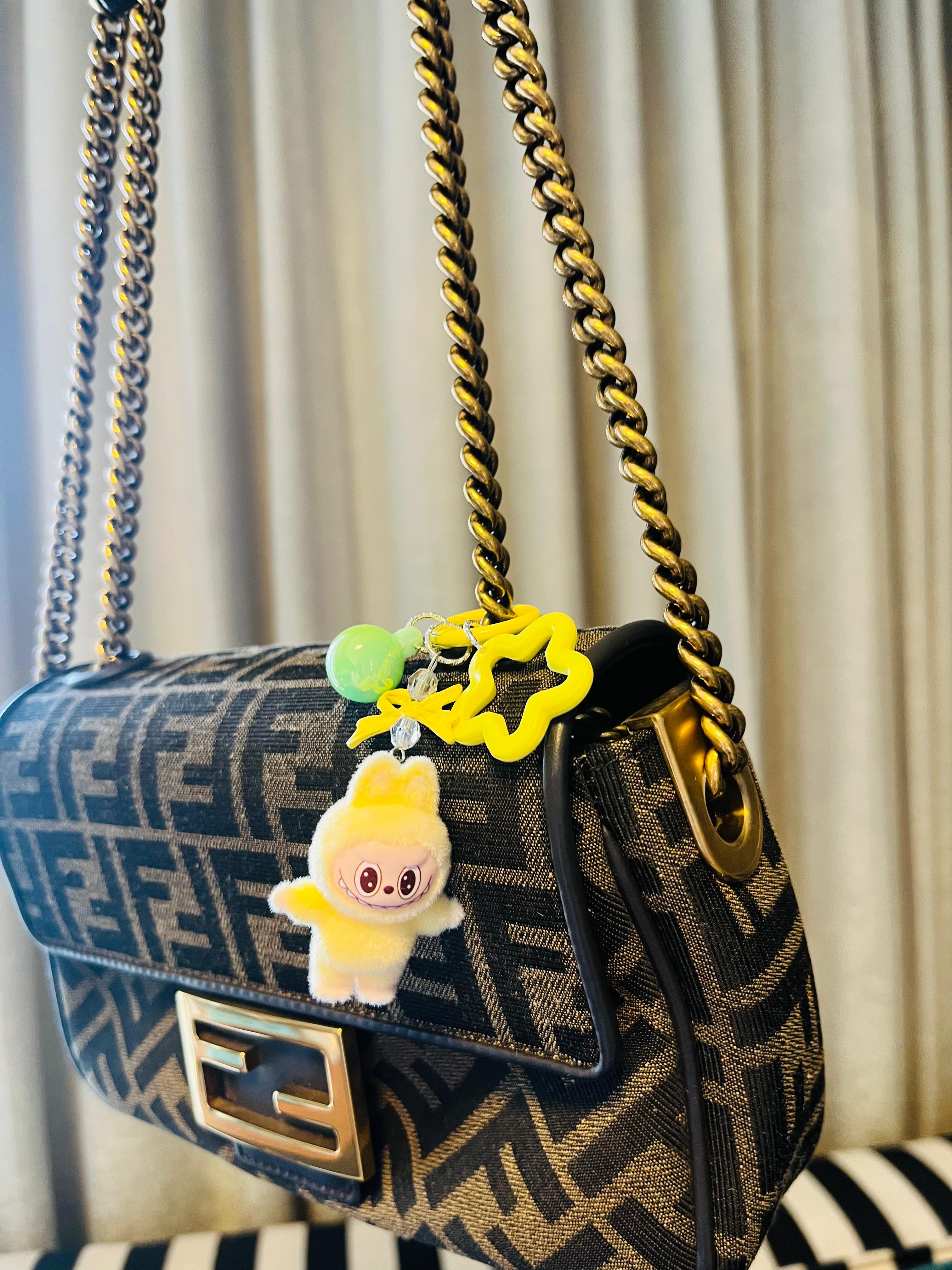 Fluffino Yellow Labubu Bag Charm