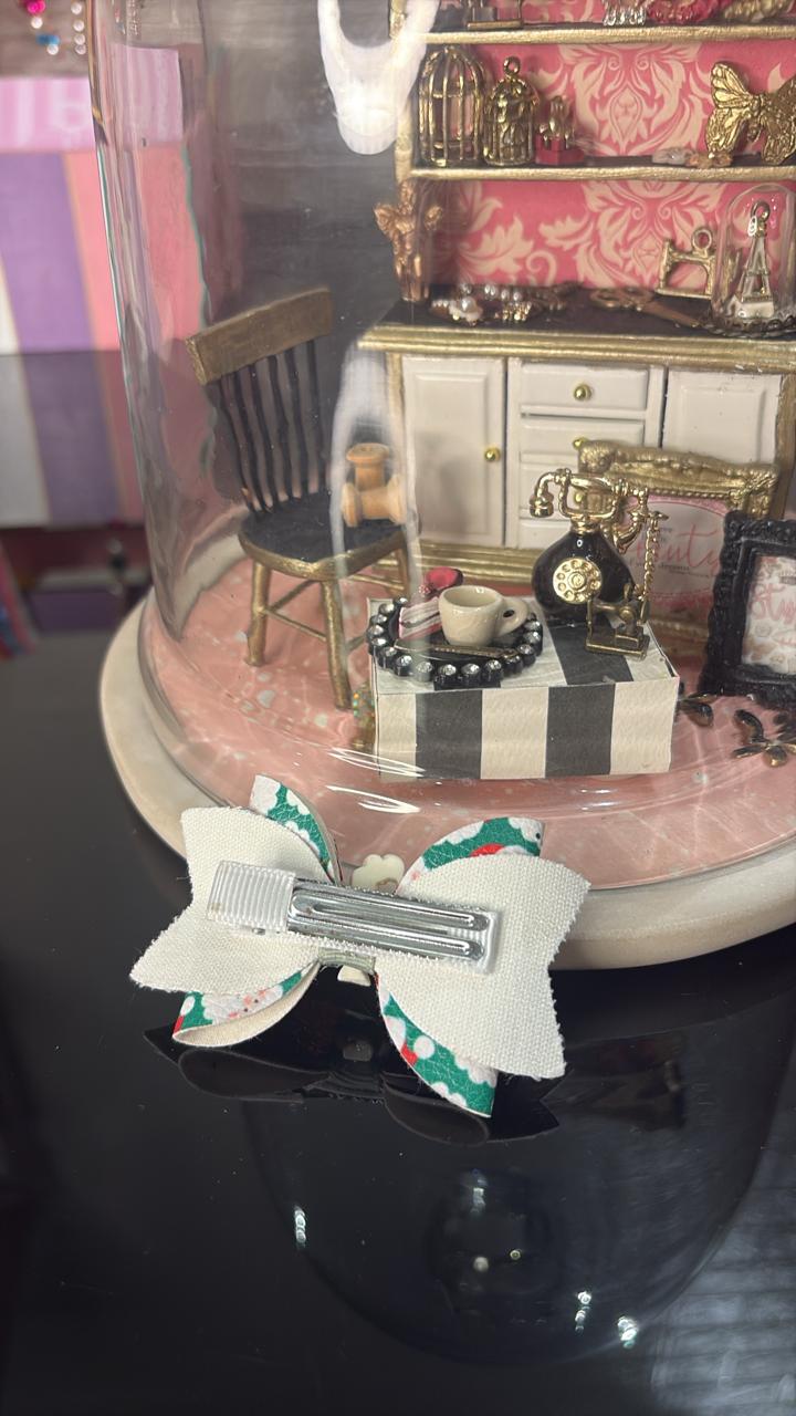 Candy Cane Sparkle Bow