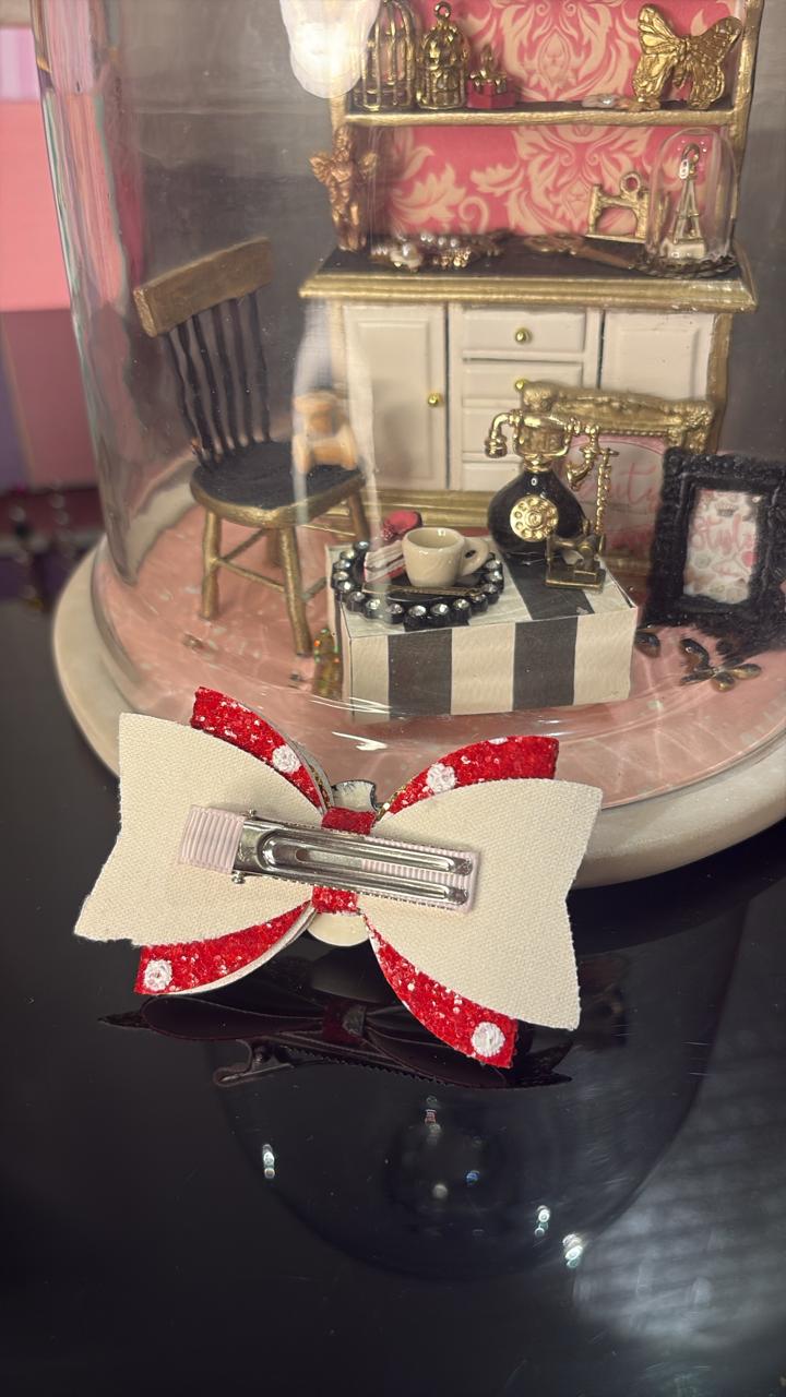 Snowman Sparkle Hair  Bow