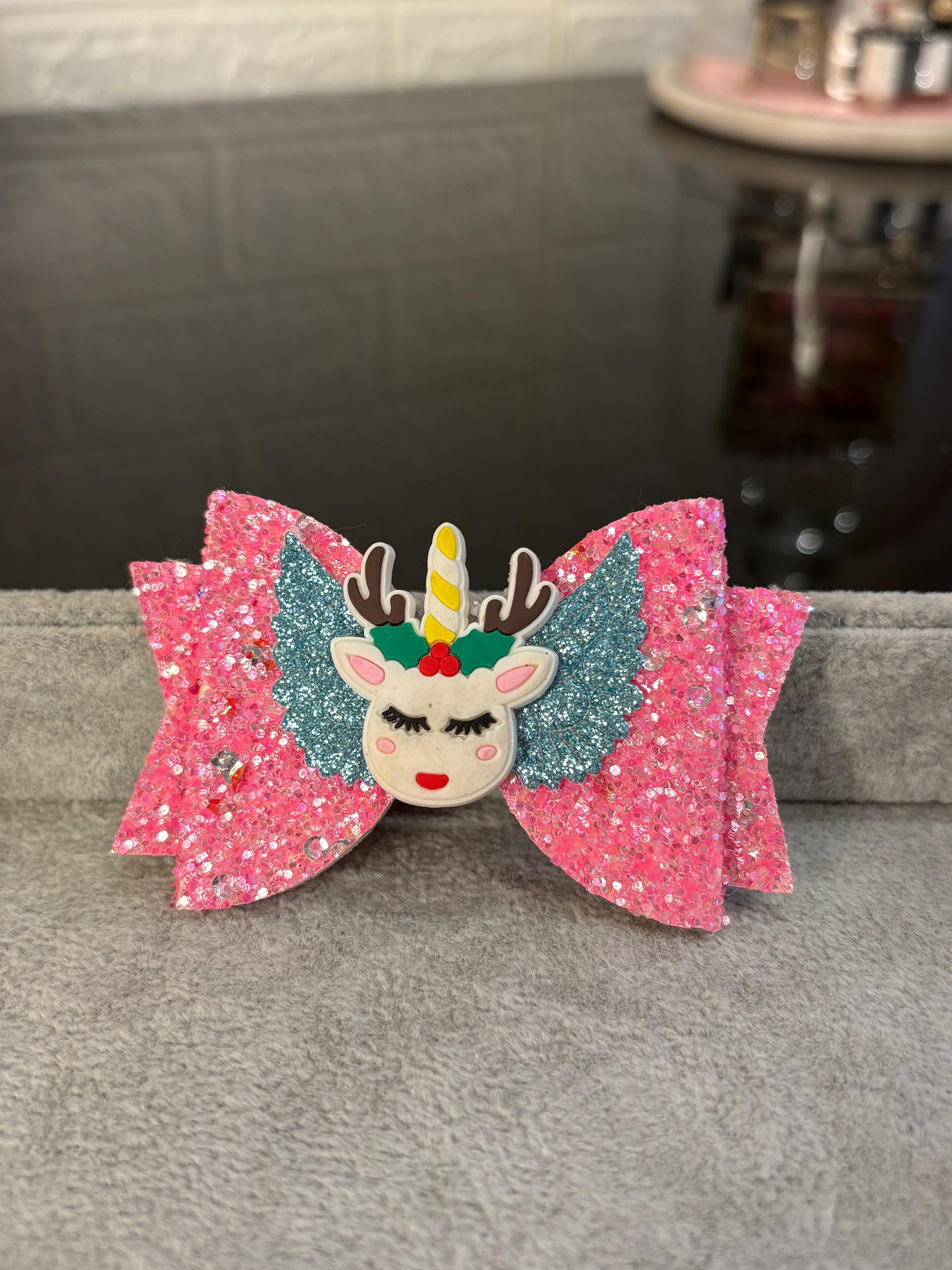 Pink Fairy Unicorn Bow