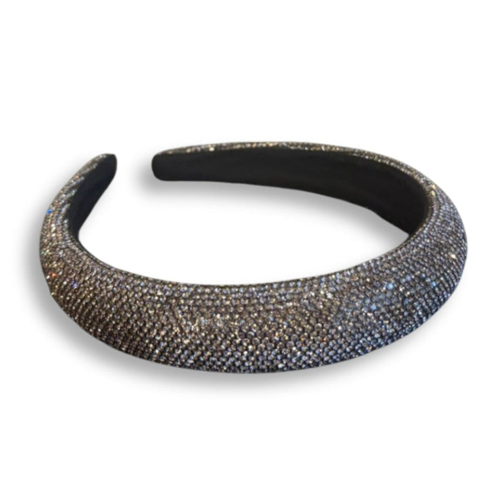 Crystelle Grey Rhinestone Hairband