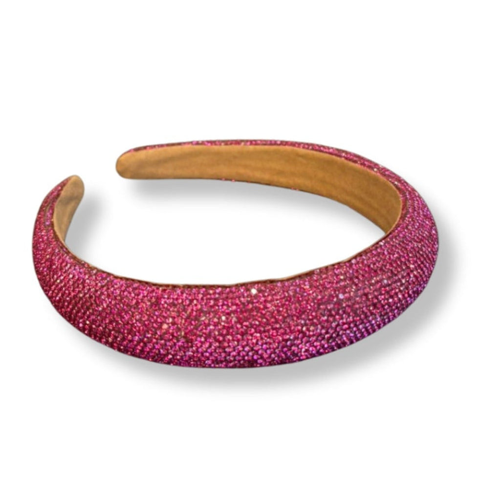 Crystelle Dark Pink Rhinestone Hairband