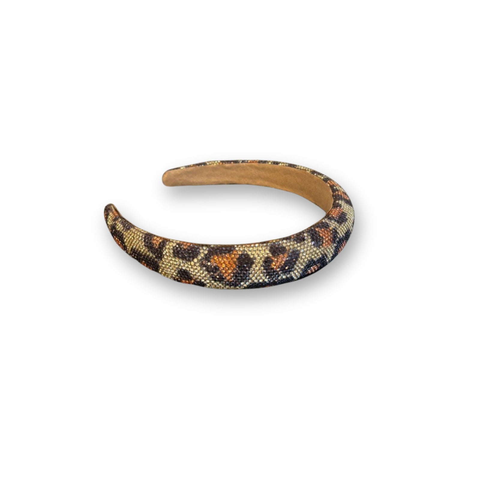 Crystelle Brown & Gold Rhinestone Hairband