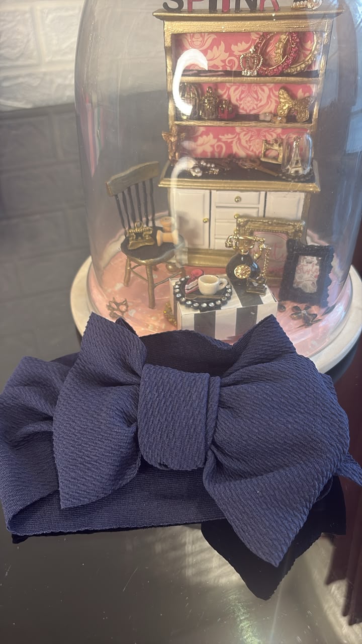 Dark Blue Bandeau Headband