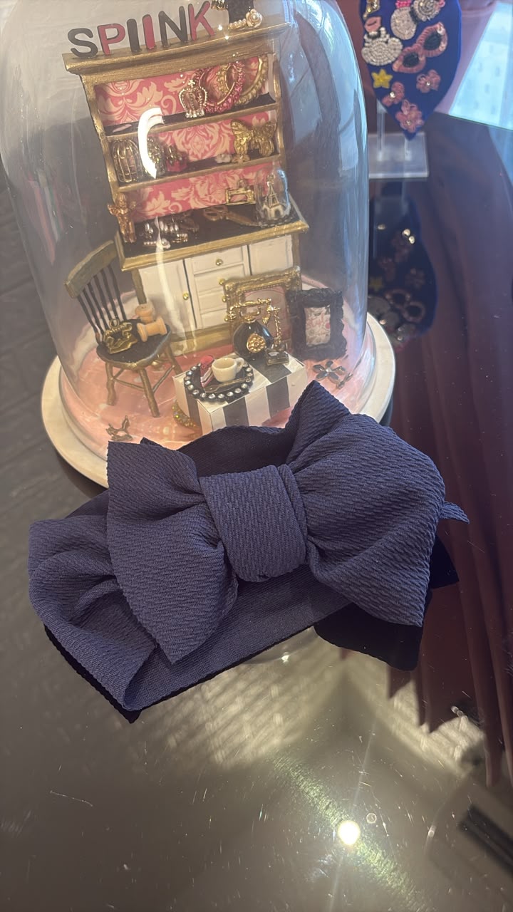 Dark Blue Bandeau Headband