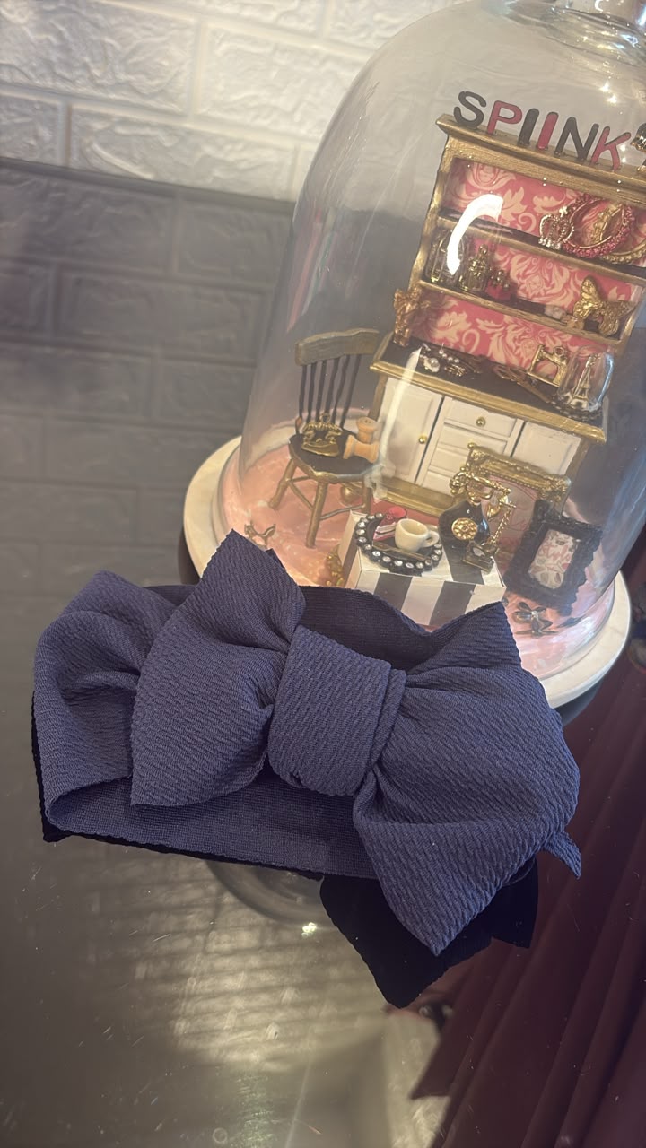 Dark Blue Bandeau Headband