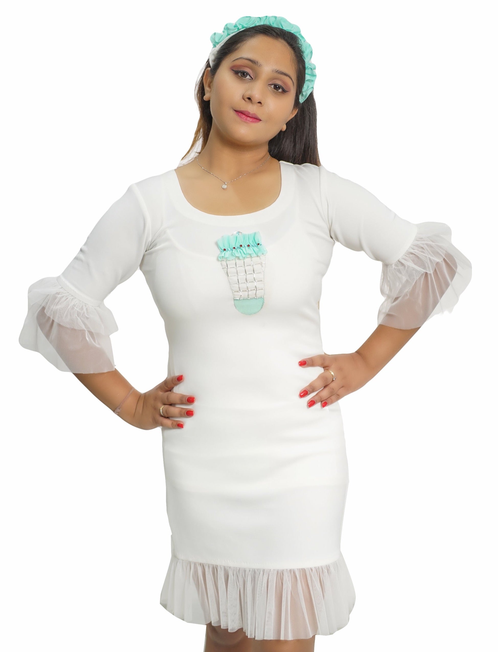 Cinder Stiletto White Dress