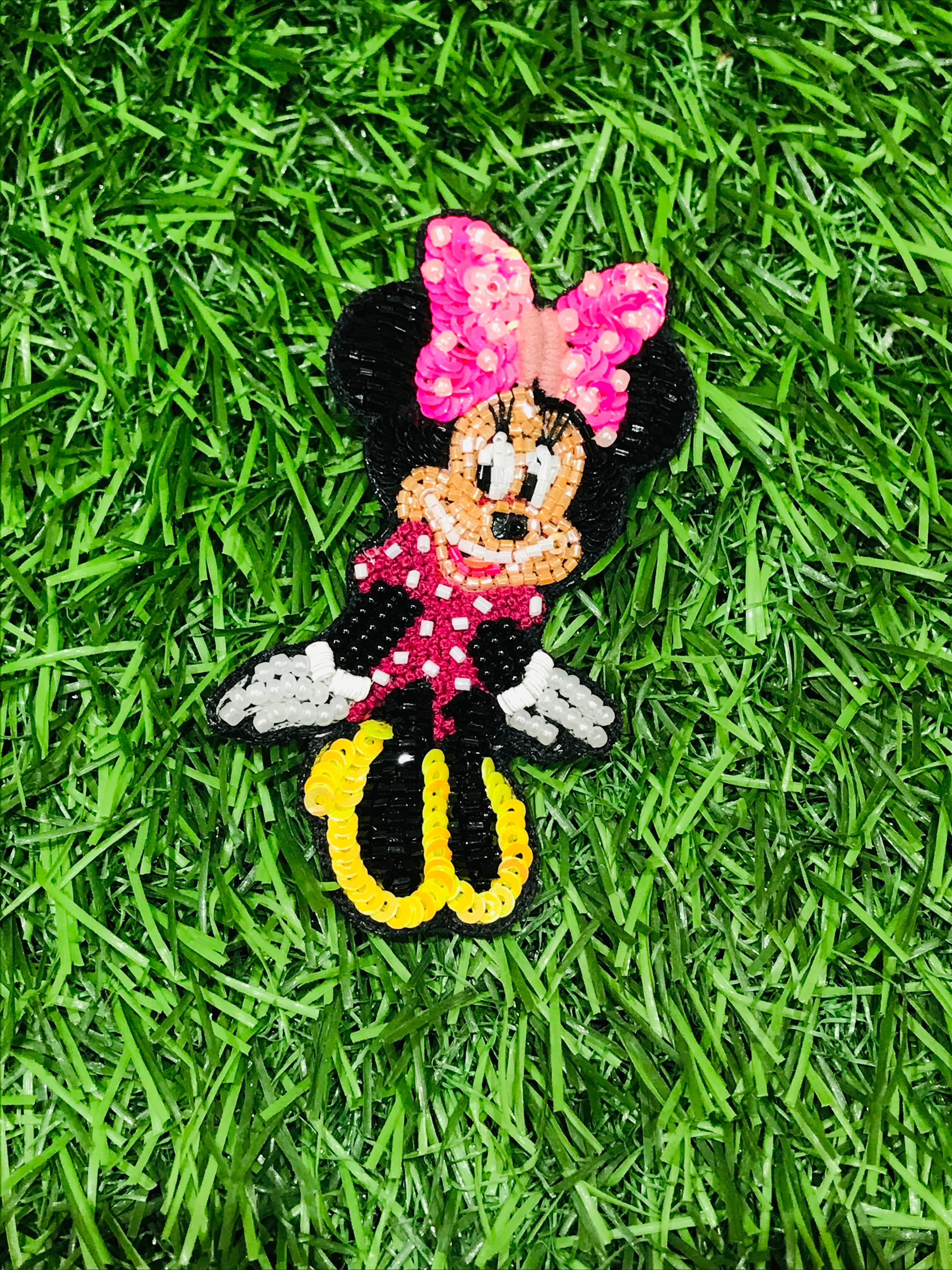 Minnie Mouse Pink Brooch
