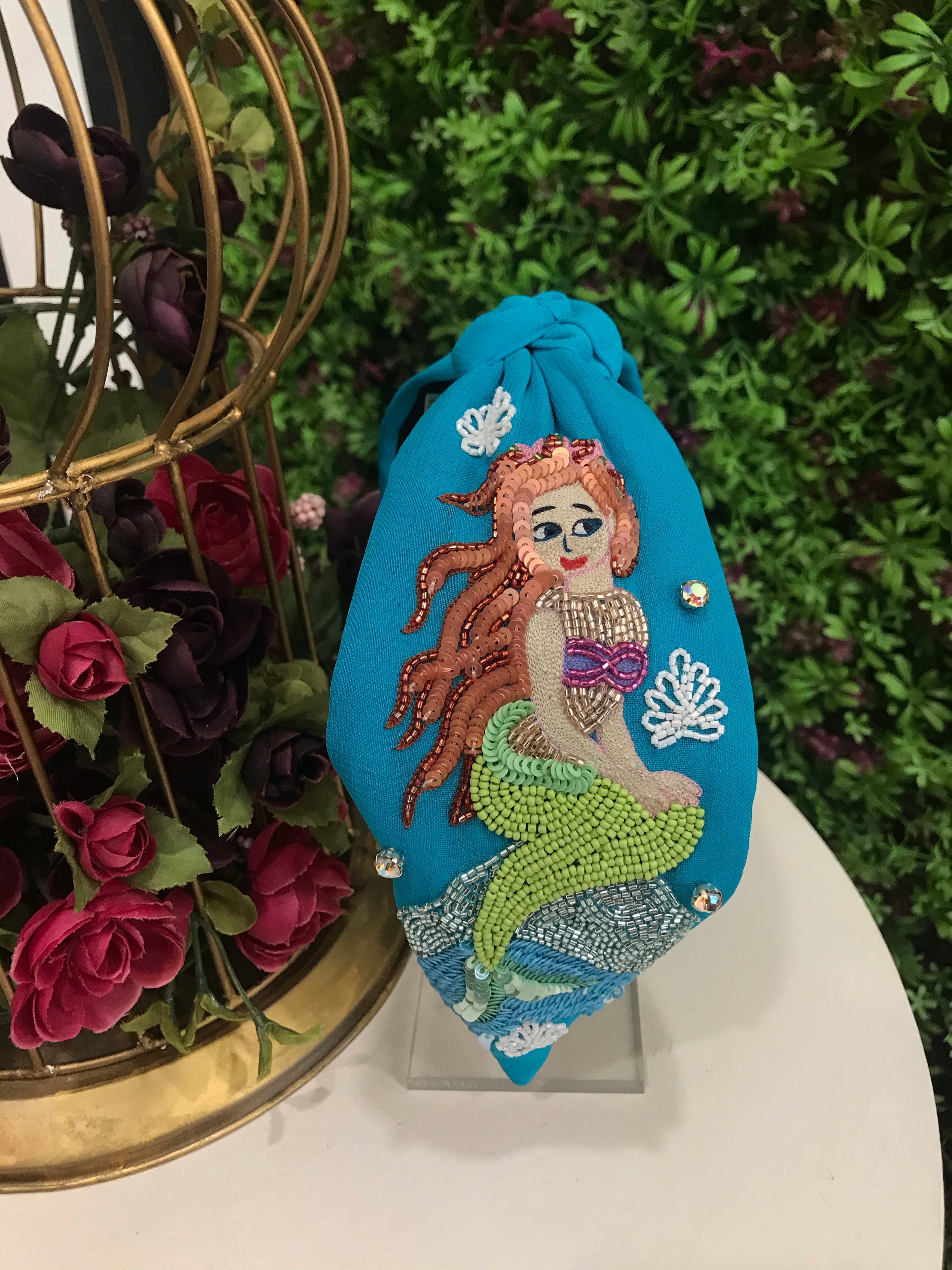 Aquamarine Baby Blue Turban Hairband