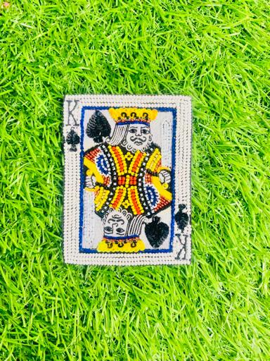 King Of Cards Embroidered Brooch