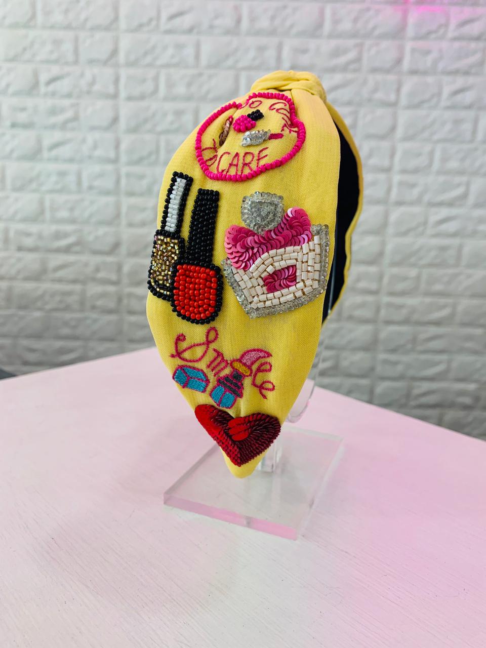 Too Cute To Care Sunbeam Yellow Turban Hairband