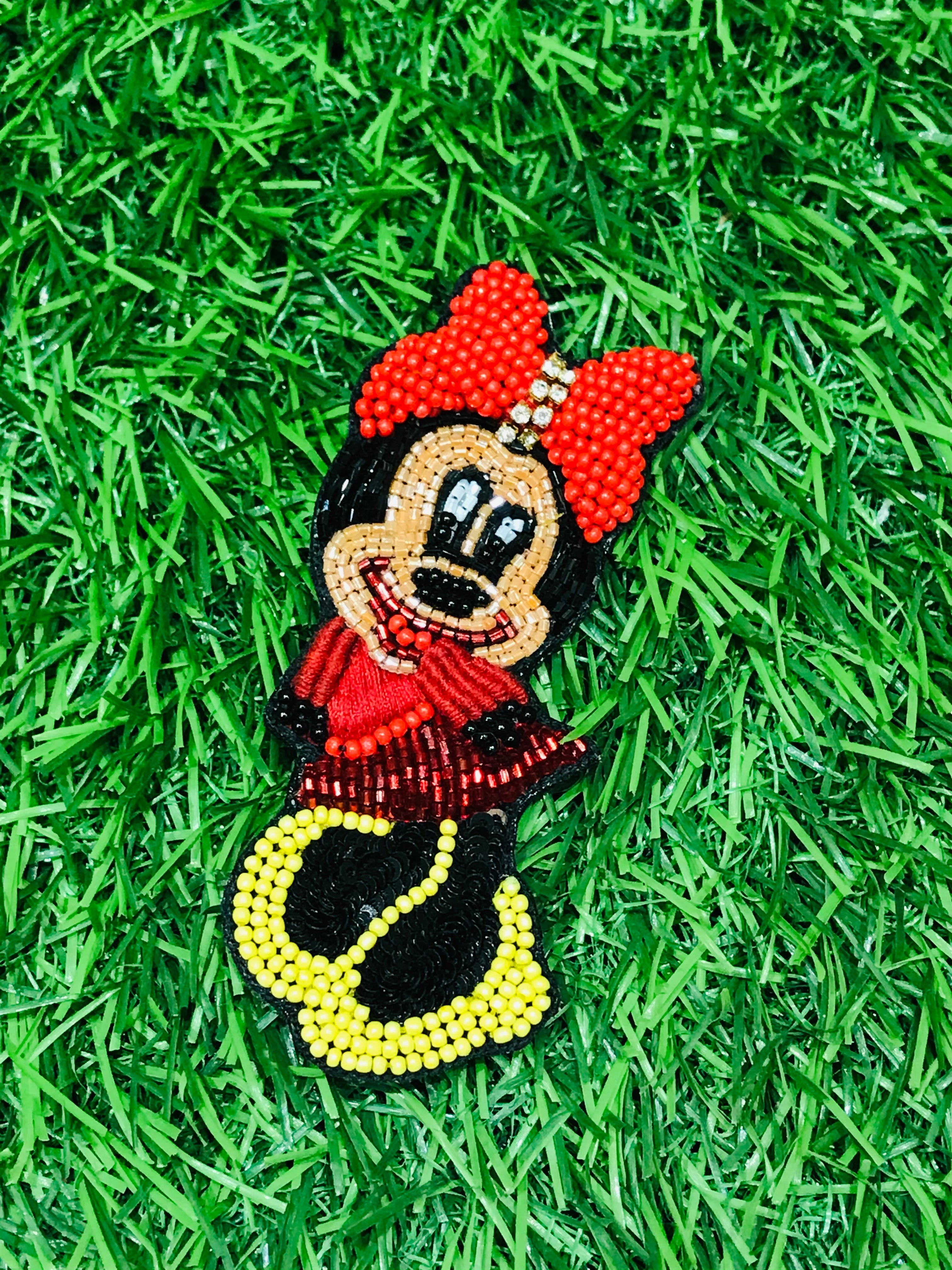 Mickey Mouse Red Brooch
