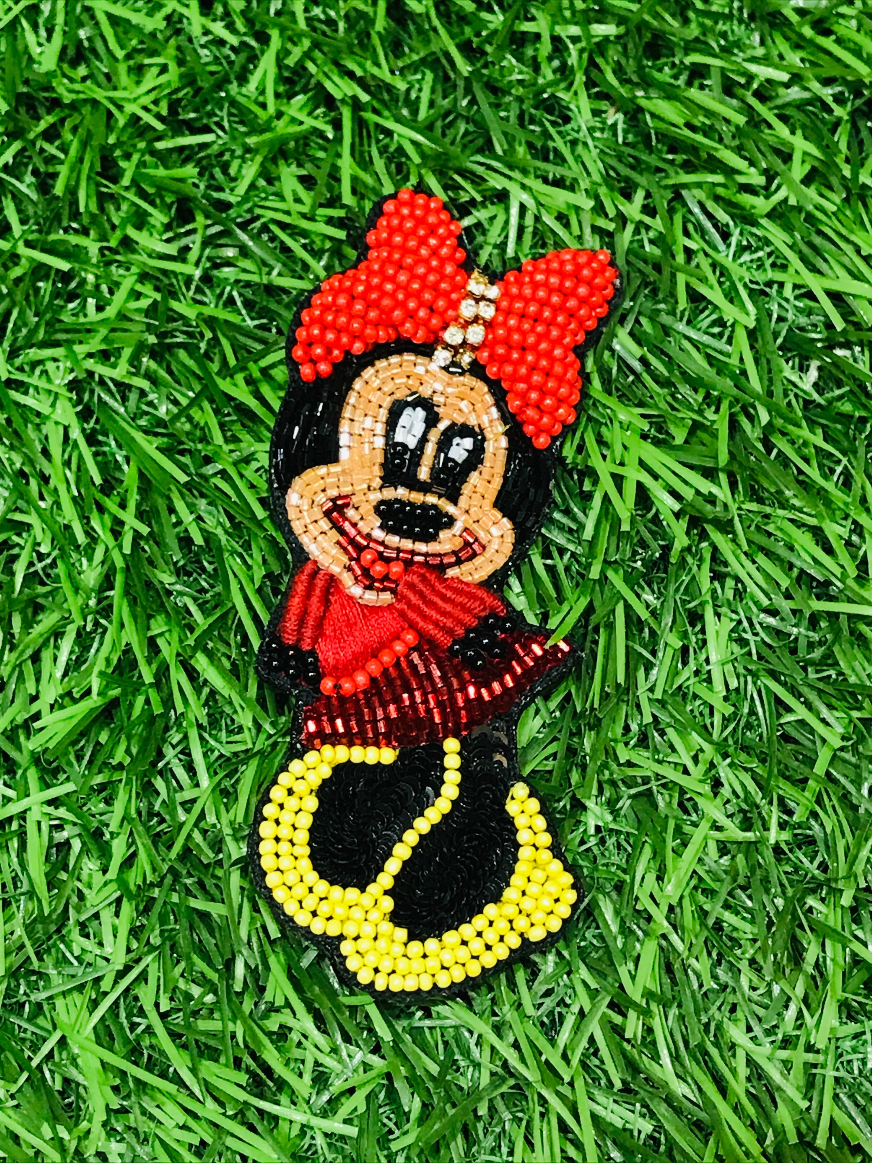 Mickey Mouse Red Brooch