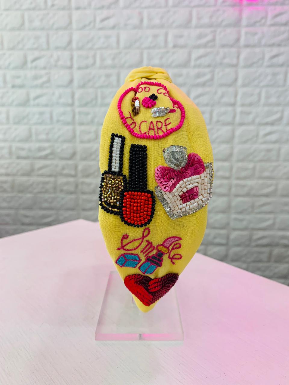 Too Cute To Care Sunbeam Yellow Turban Hairband