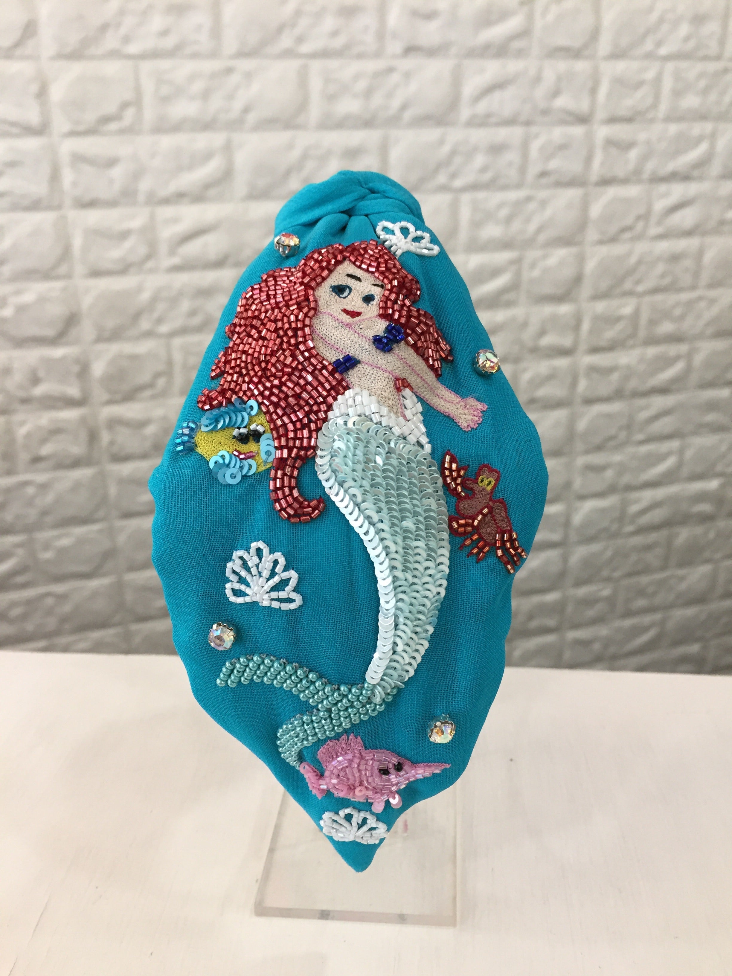 Aquamarine Baby Blue Turban Hairband