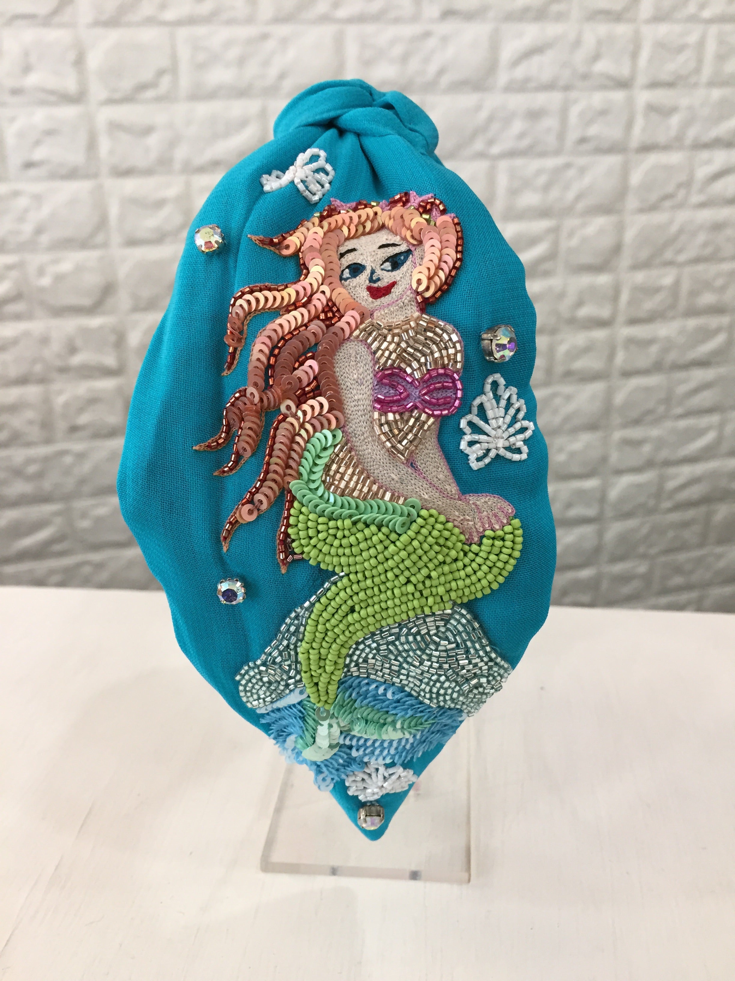 Aquamarine Baby Blue Turban Hairband