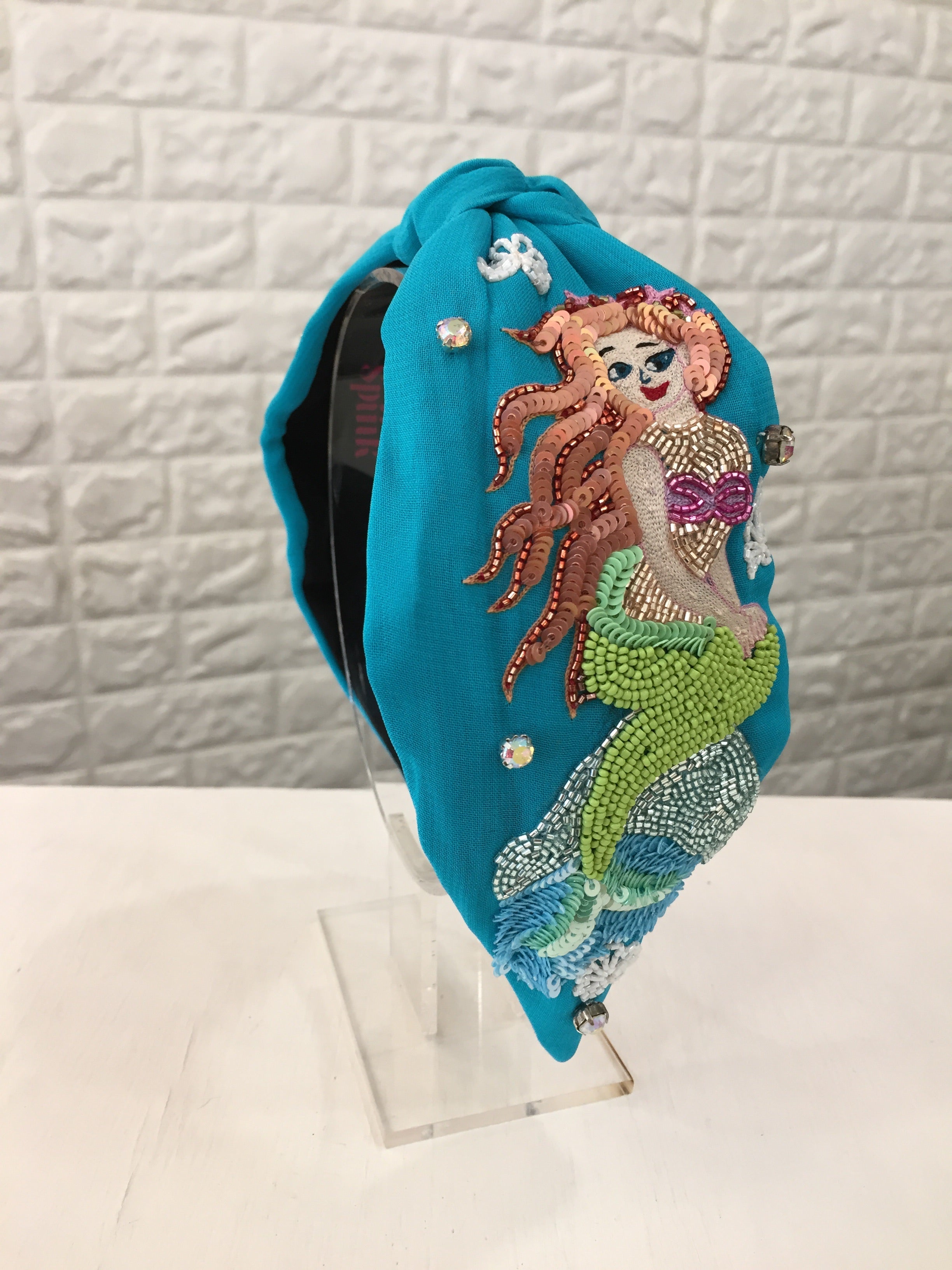 Aquamarine Baby Blue Turban Hairband